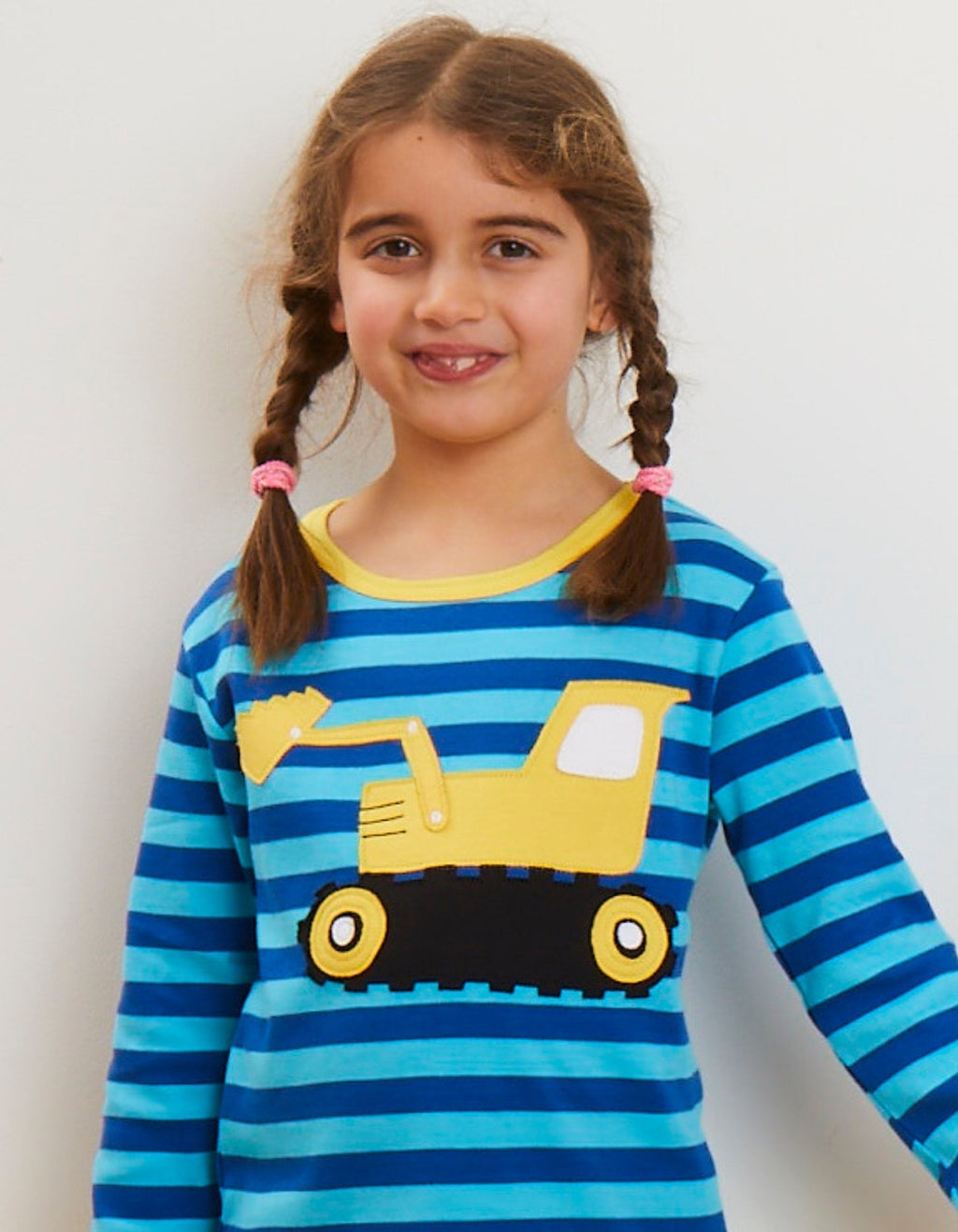 Toby Tiger Organic Applique Long - Sleeved T-Shirt - Digger - Baby&More