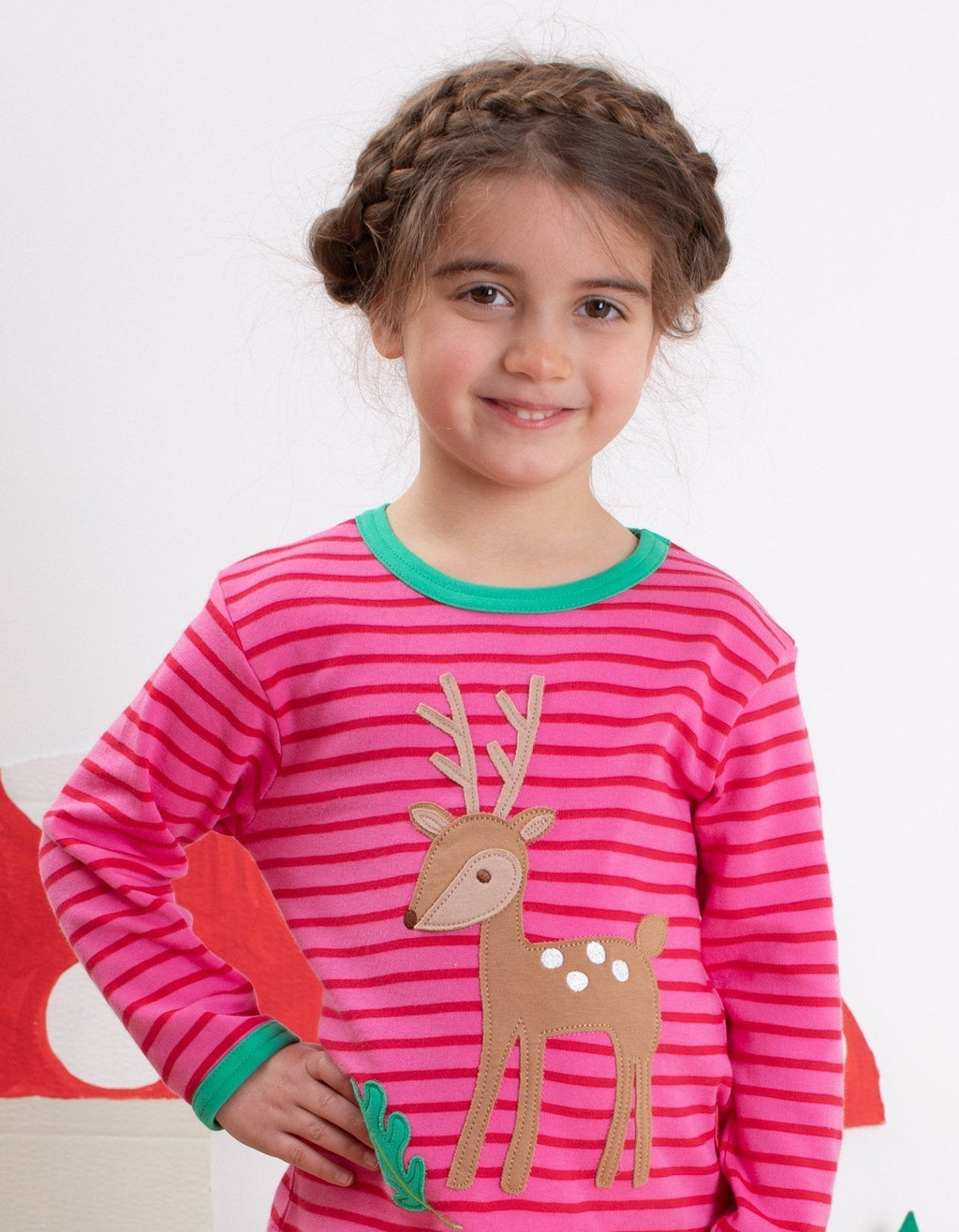 Toby Tiger Organic Applique Long - Sleeved T-Shirt - Fawn - Baby&More