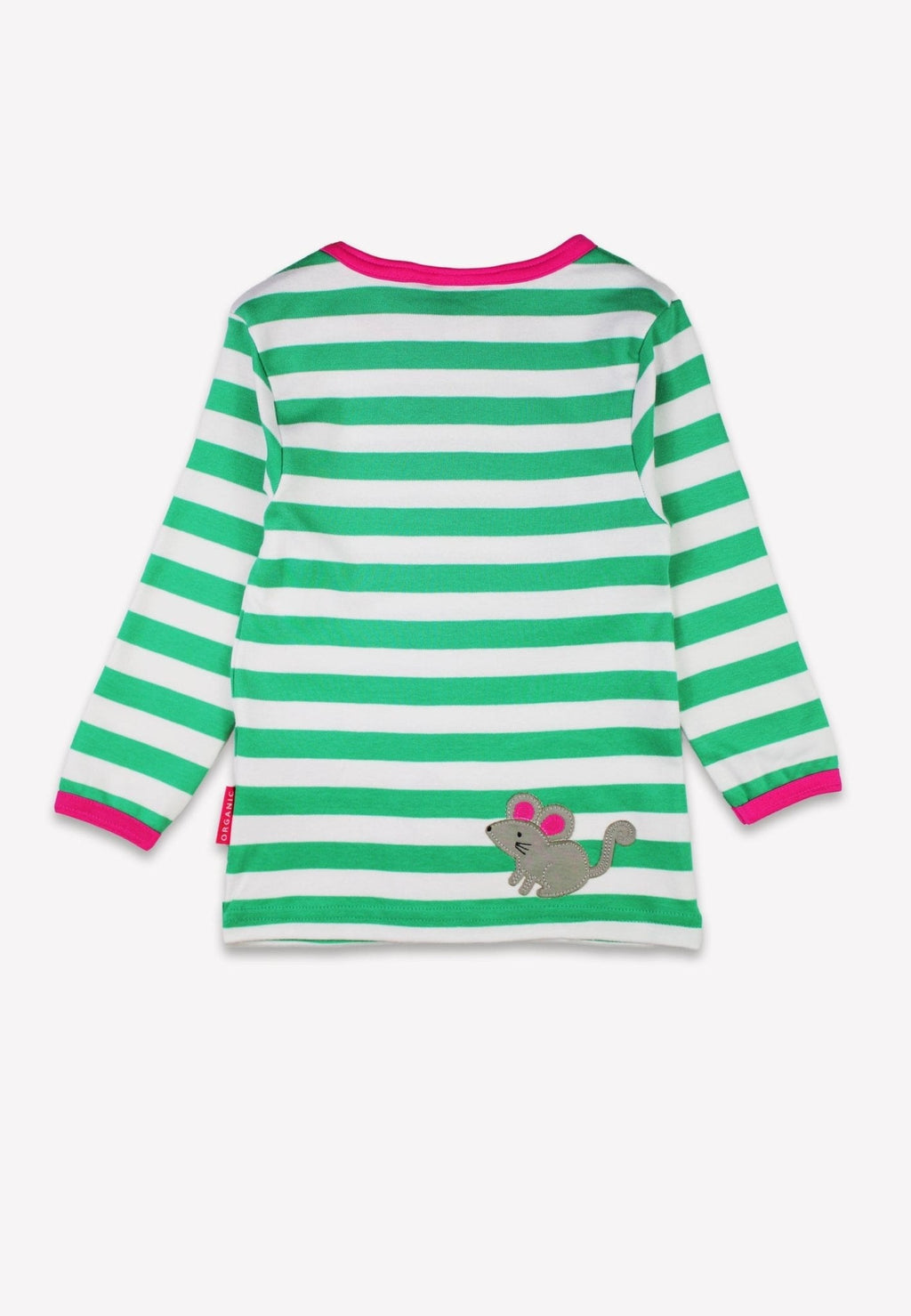 Toby Tiger Organic Applique Long - Sleeved T-Shirt - Green Kitten - Baby&More