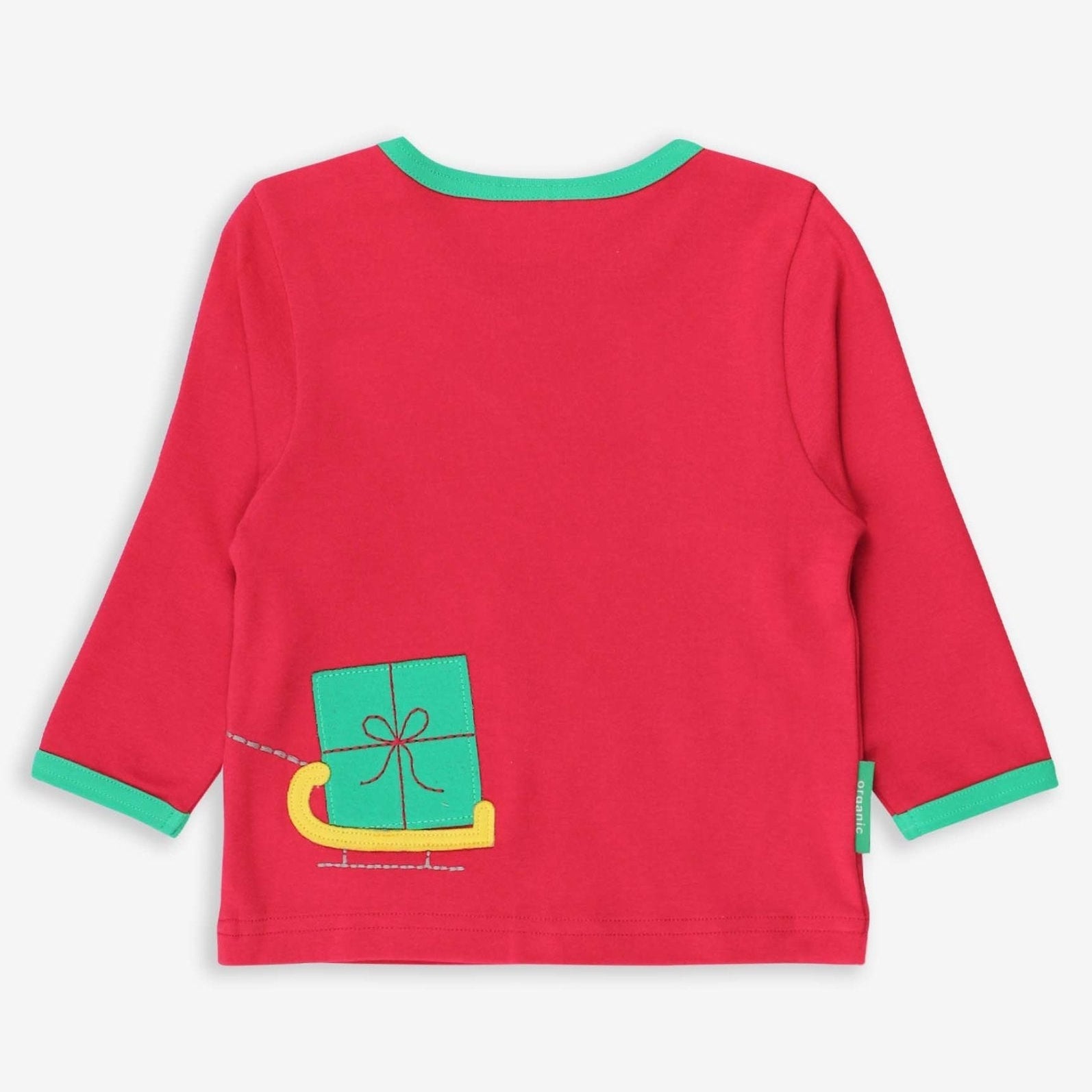 Toby Tiger Organic Applique Long - Sleeved T-Shirt - Penguins' Christmas - Baby&More