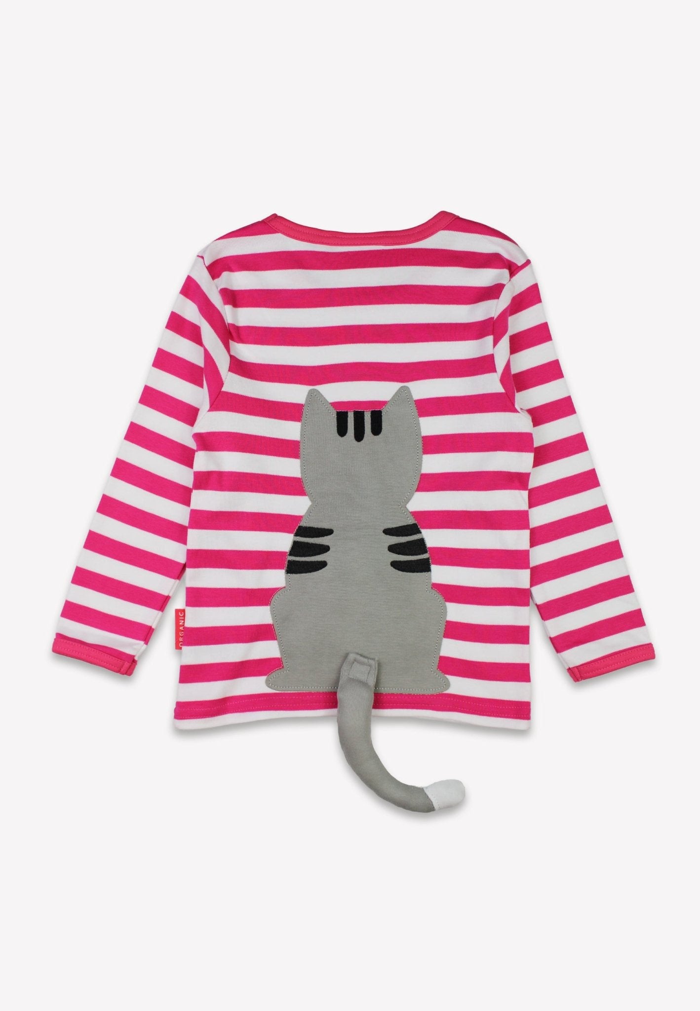 Toby Tiger Organic Applique Long - Sleeved T-Shirt - Pink Kitten - Baby&More