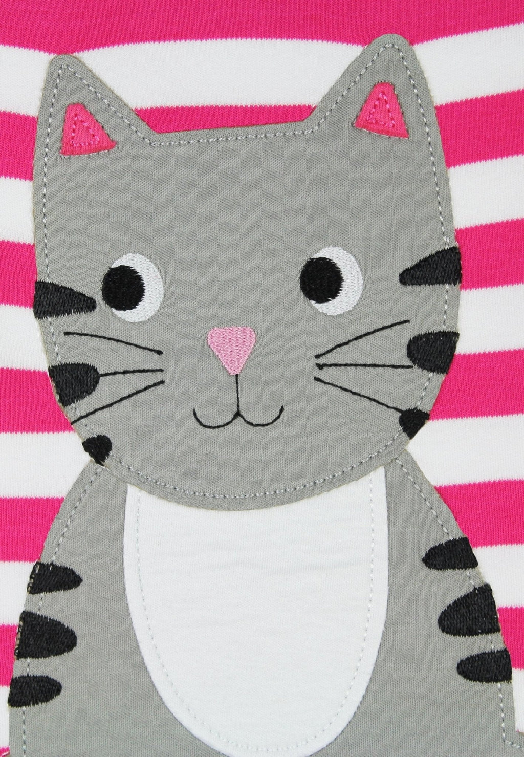 Toby Tiger Organic Applique Long - Sleeved T-Shirt - Pink Kitten - Baby&More