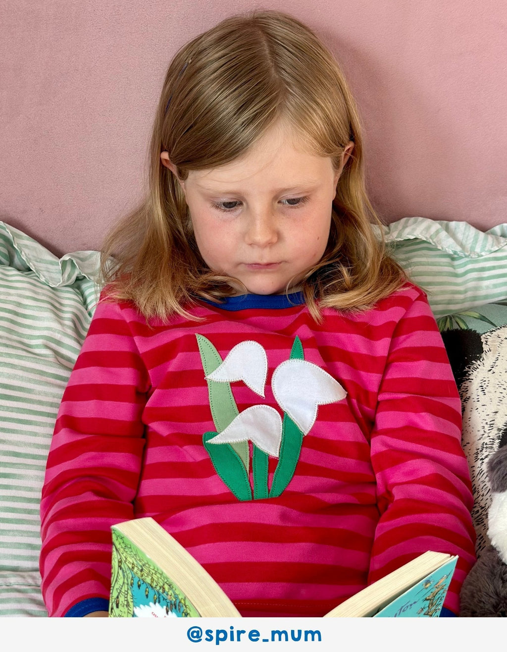 Toby Tiger Organic Applique Long - Sleeved T-Shirt - Snowdrop - Baby&More