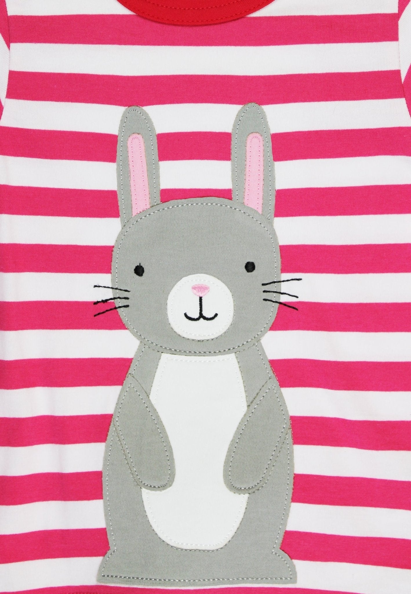 Toby Tiger Organic Applique Short-Sleeved T-Shirt - Bunny - Baby&More
