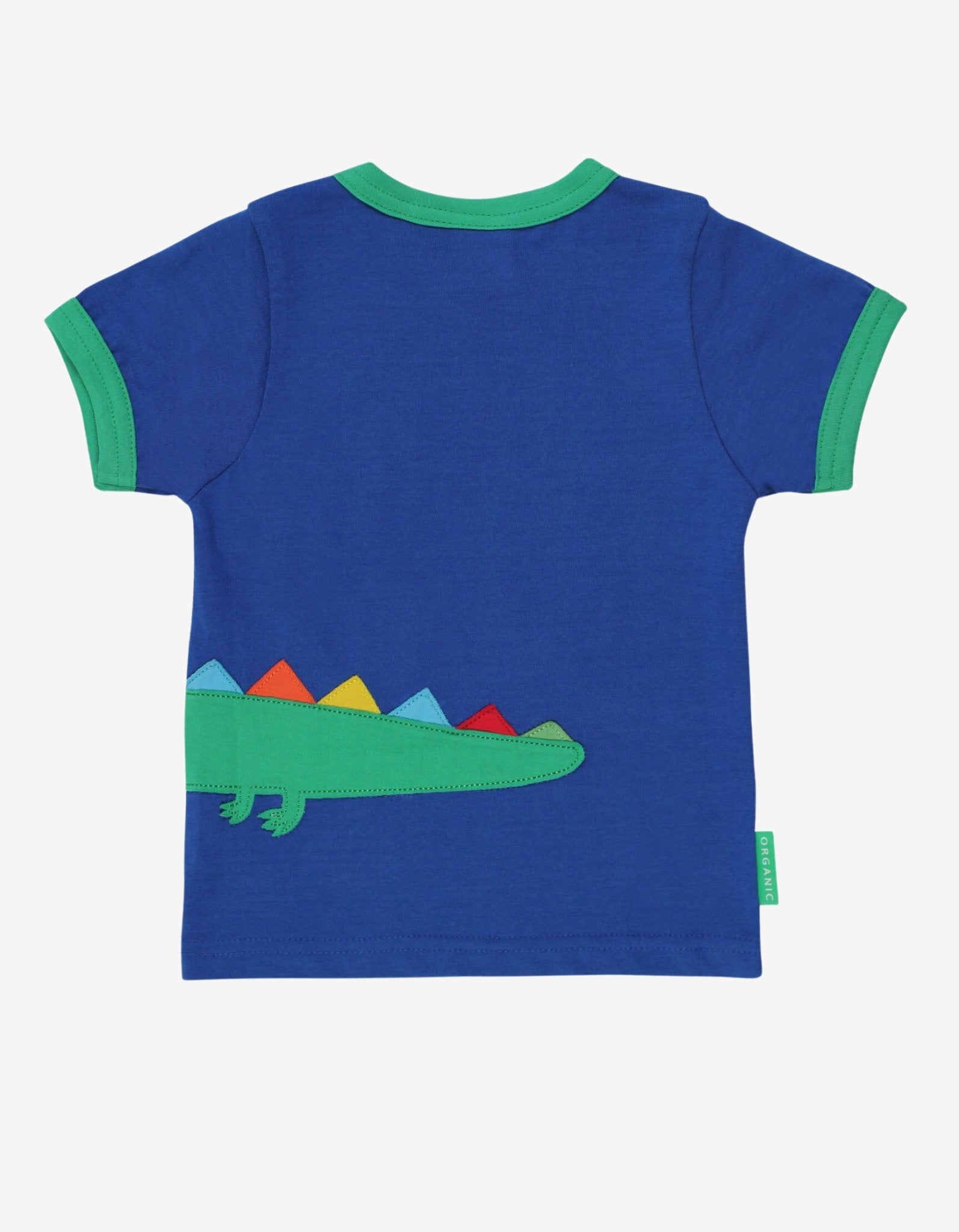 Toby Tiger Organic Applique Short-Sleeved T-Shirt - Crocodile - Baby&More