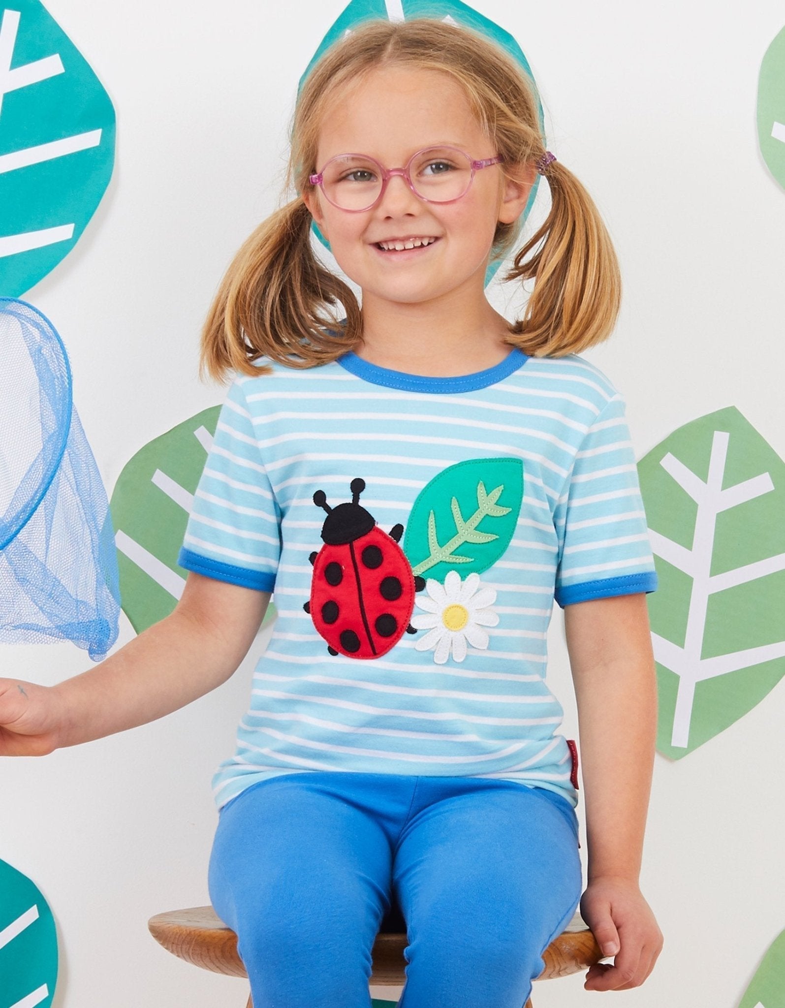 Toby Tiger Organic Applique Short-Sleeved T-Shirt - Ladybird - Baby&More
