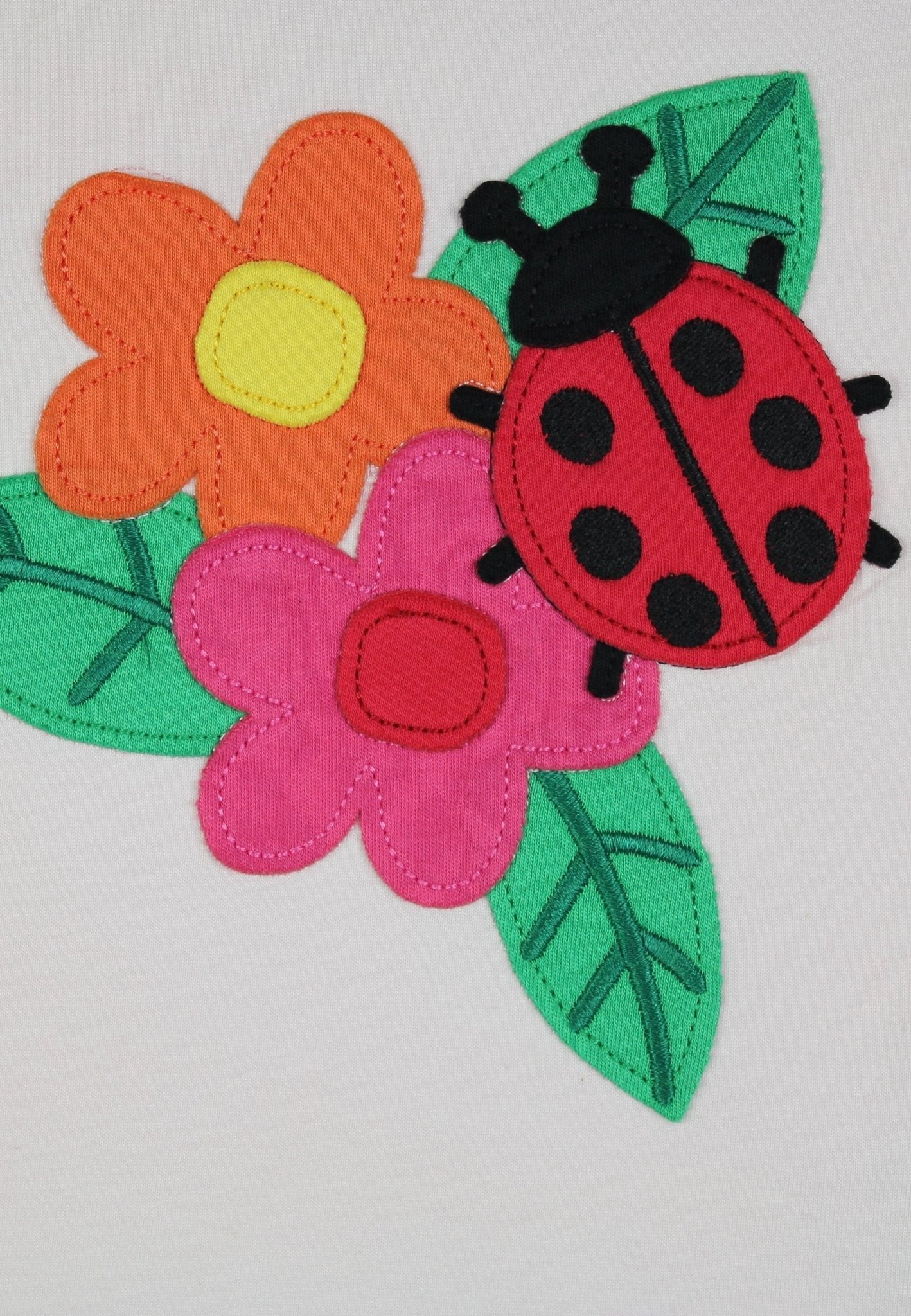 Toby Tiger Organic Applique Short-Sleeved T-Shirt - Ladybird - Baby&More
