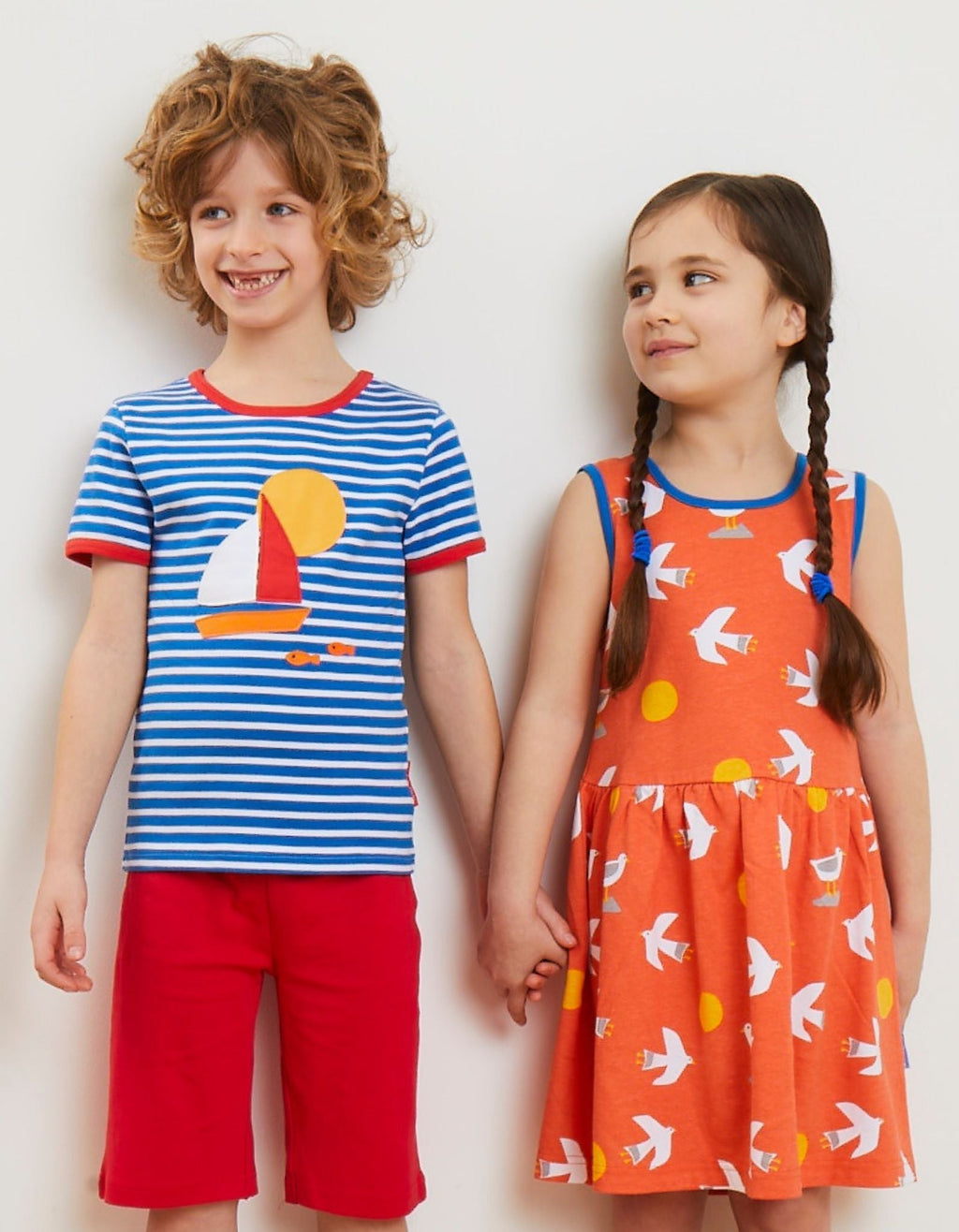 Toby Tiger Organic Applique Short-Sleeved T-Shirt - Sailboat - Baby&More