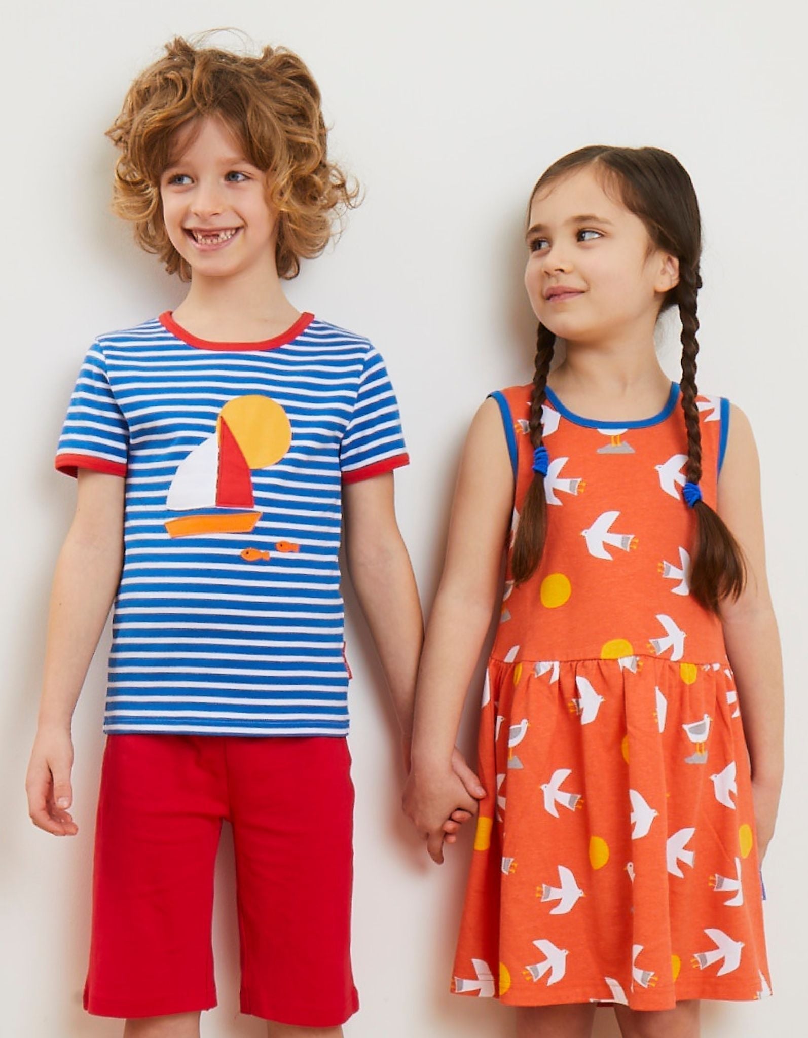 Toby Tiger Organic Applique Short-Sleeved T-Shirt - Sailboat - Baby&More