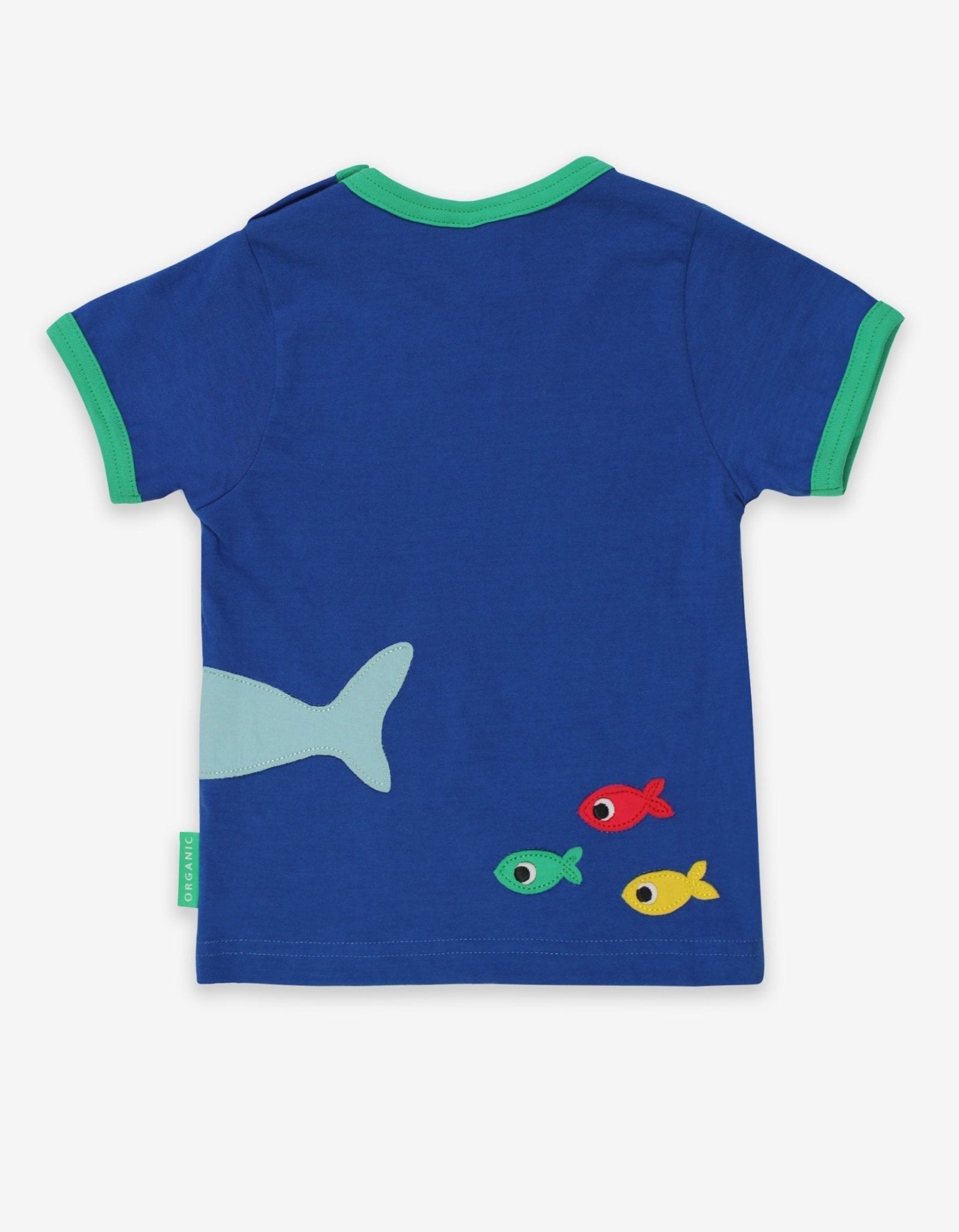 Toby Tiger Organic Applique Short-Sleeved T-Shirt - Shark - Baby&More