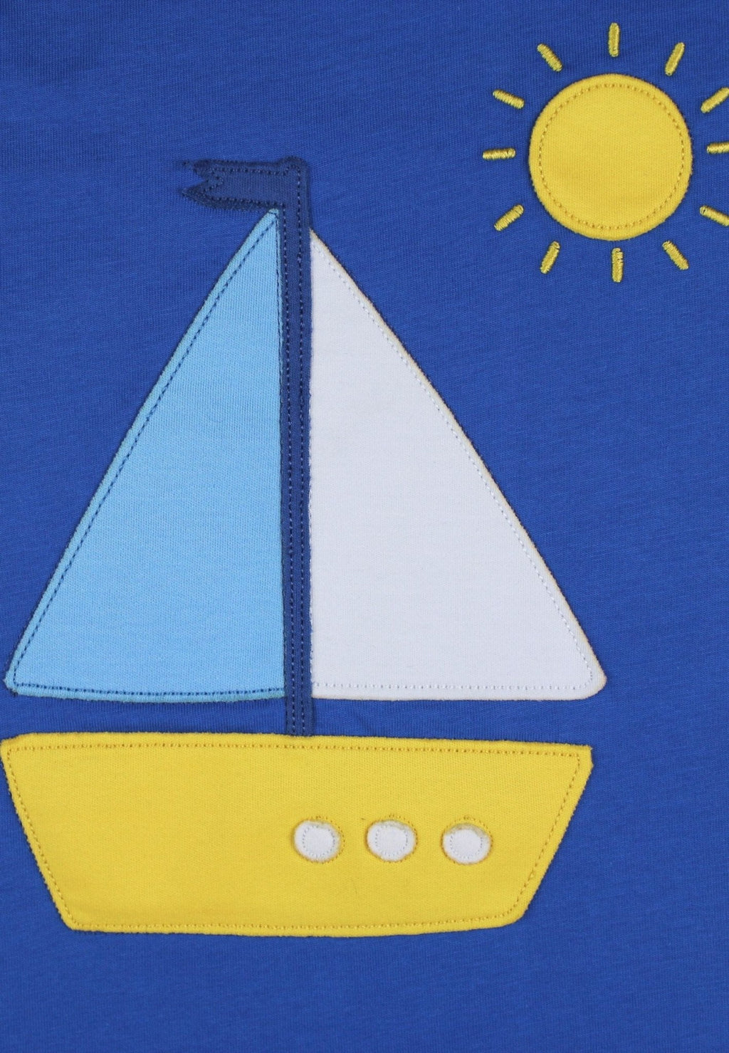 Toby Tiger Organic Applique Short-Sleeved T-Shirt - St Ives Boat - Baby&More