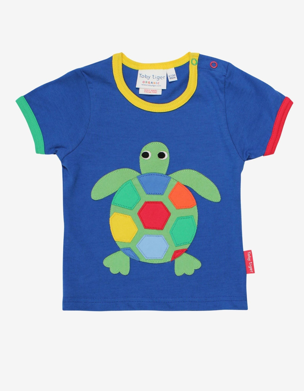 Toby Tiger Organic Applique Short-Sleeved T-Shirt - Turtle - Baby&More
