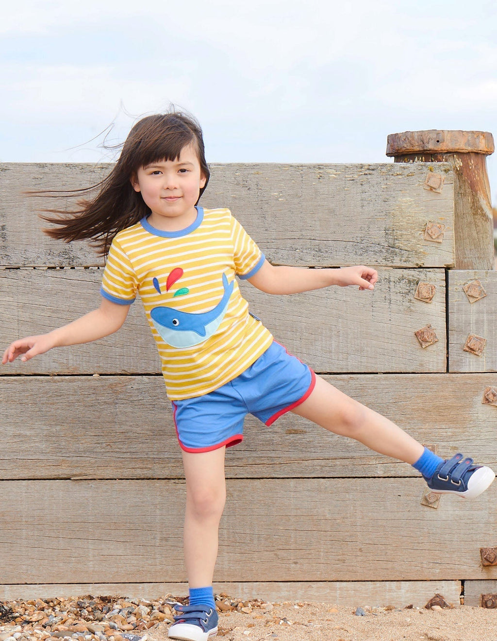 Toby Tiger Organic Applique Short-Sleeved T-Shirt - Whale - Baby&More