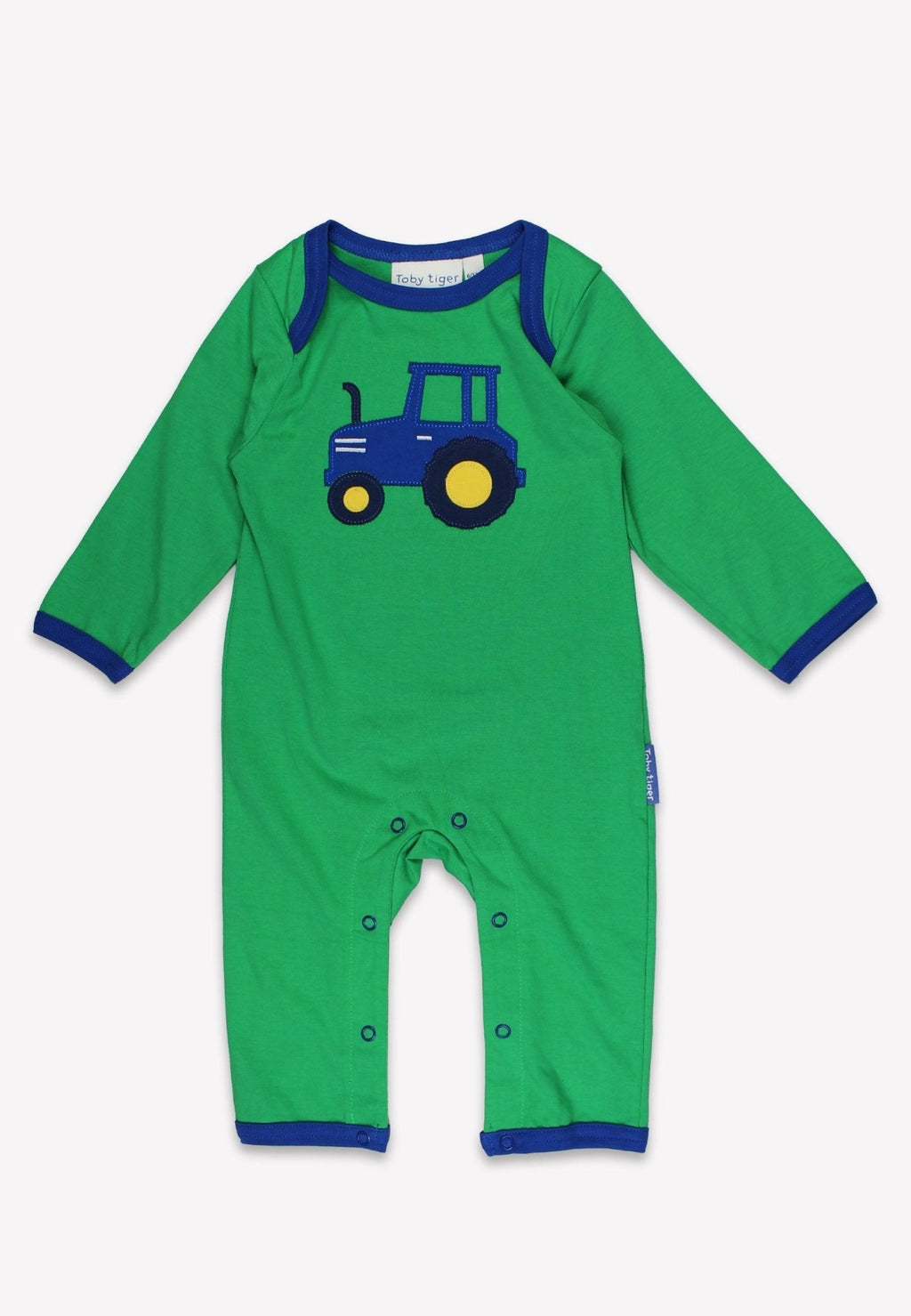 Toby Tiger Organic Applique Sleepsuit - Hillside Tractor - Baby&More