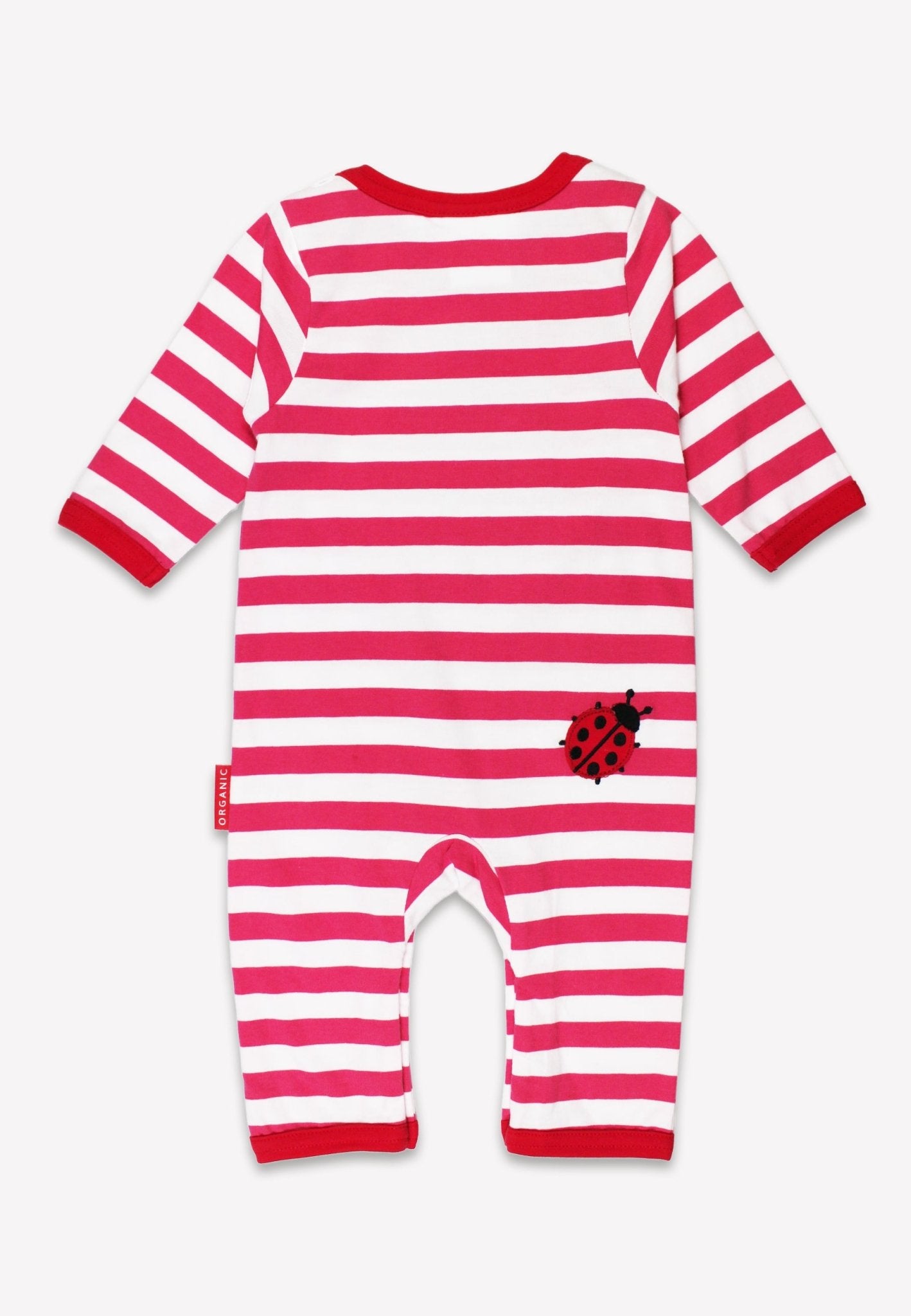 Toby Tiger Organic Applique Sleepsuit - Picnic Strawberry - Baby&More
