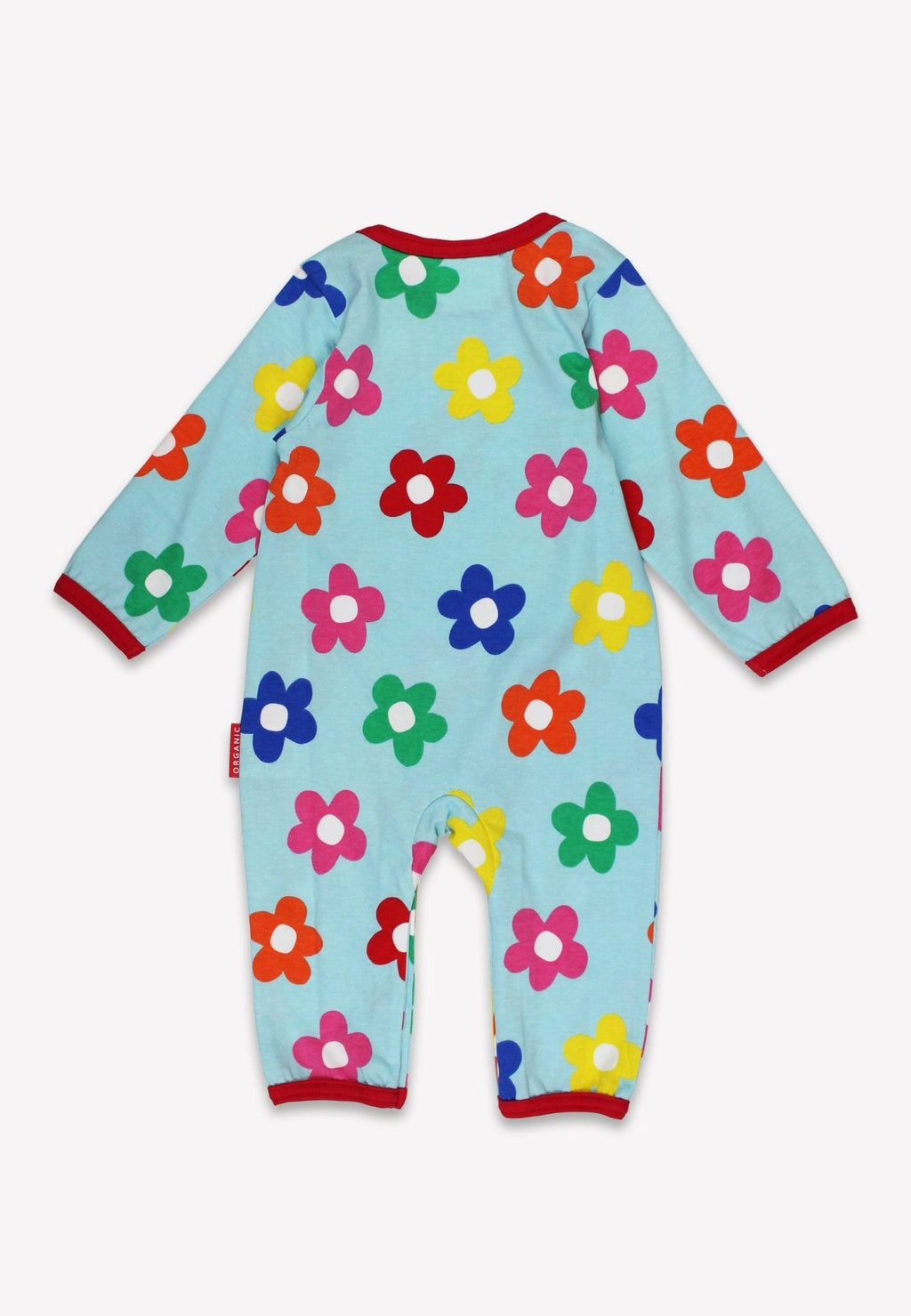 Toby Tiger Organic Applique Sleepsuit - Rainbow Bloom Bunny - Baby&More