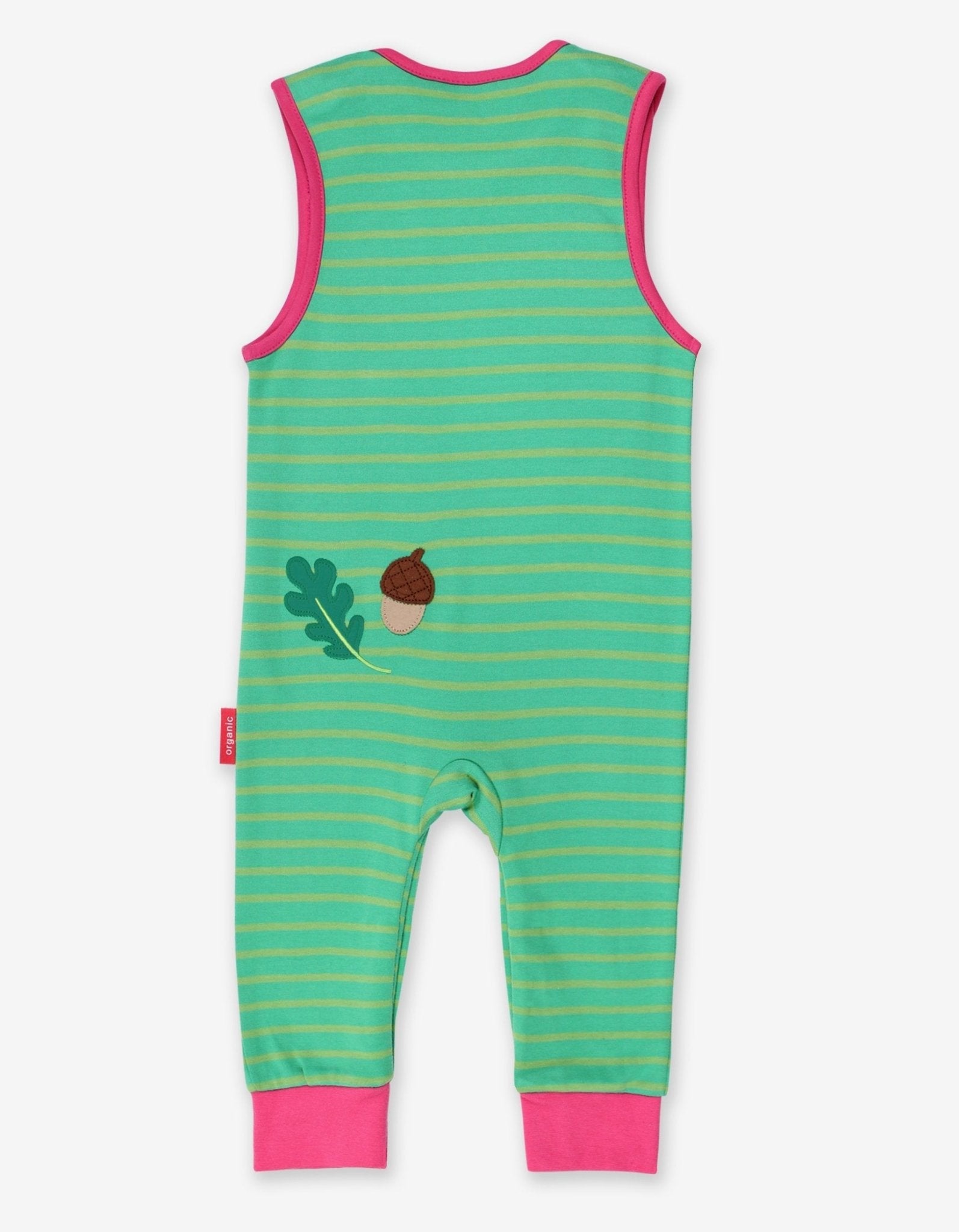 Toby Tiger Organic Applique Slungarees - Squirrel - Baby&More