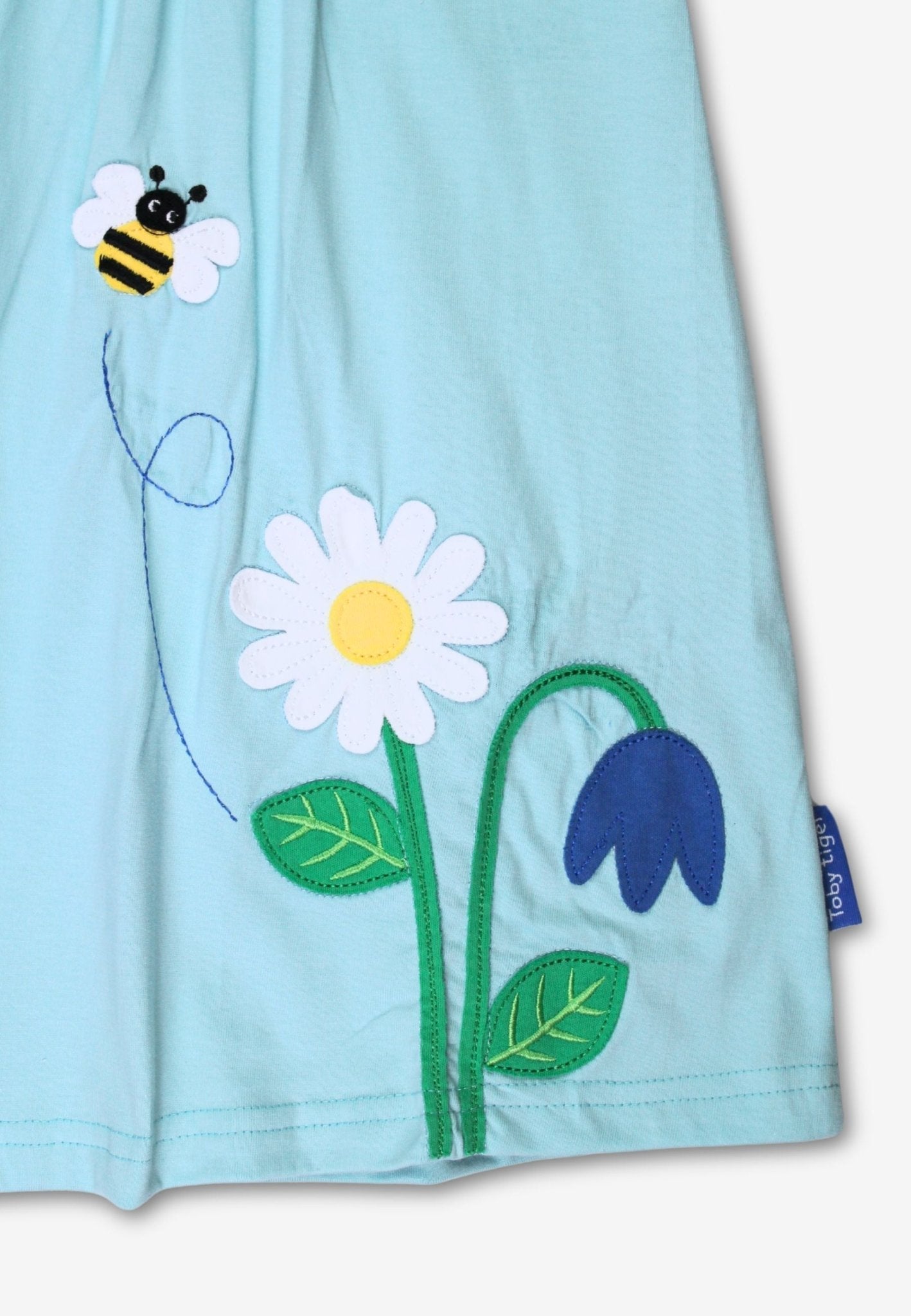 Toby Tiger Organic Applique T-Shirt Dress - English Garden - Baby&More