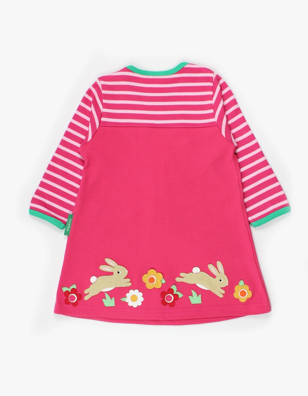 Toby Tiger Organic Applique T-Shirt Dress - Leaping Bunny - Baby&More