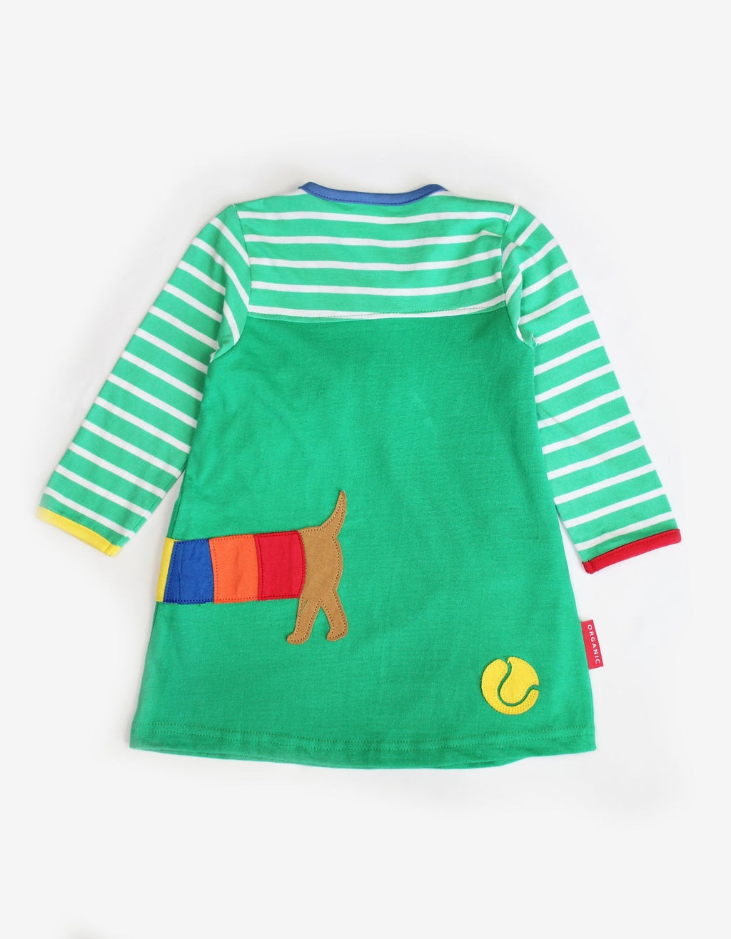 Toby Tiger Organic Applique T-Shirt Dress - Sausage Dog - Baby&More