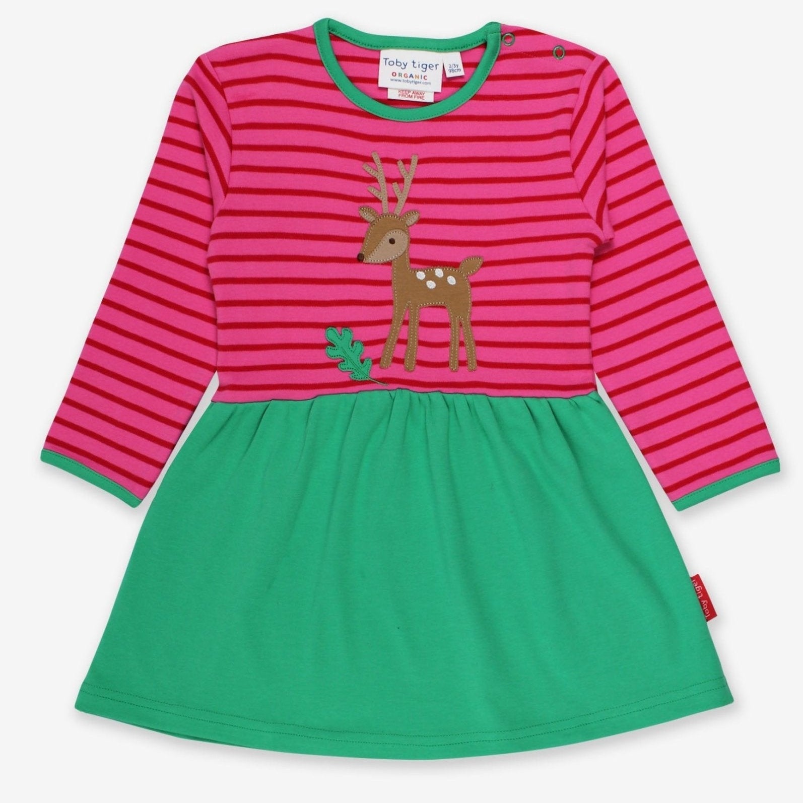 Toby Tiger Organic Applique Twirl Dress - Fawn - Baby&More