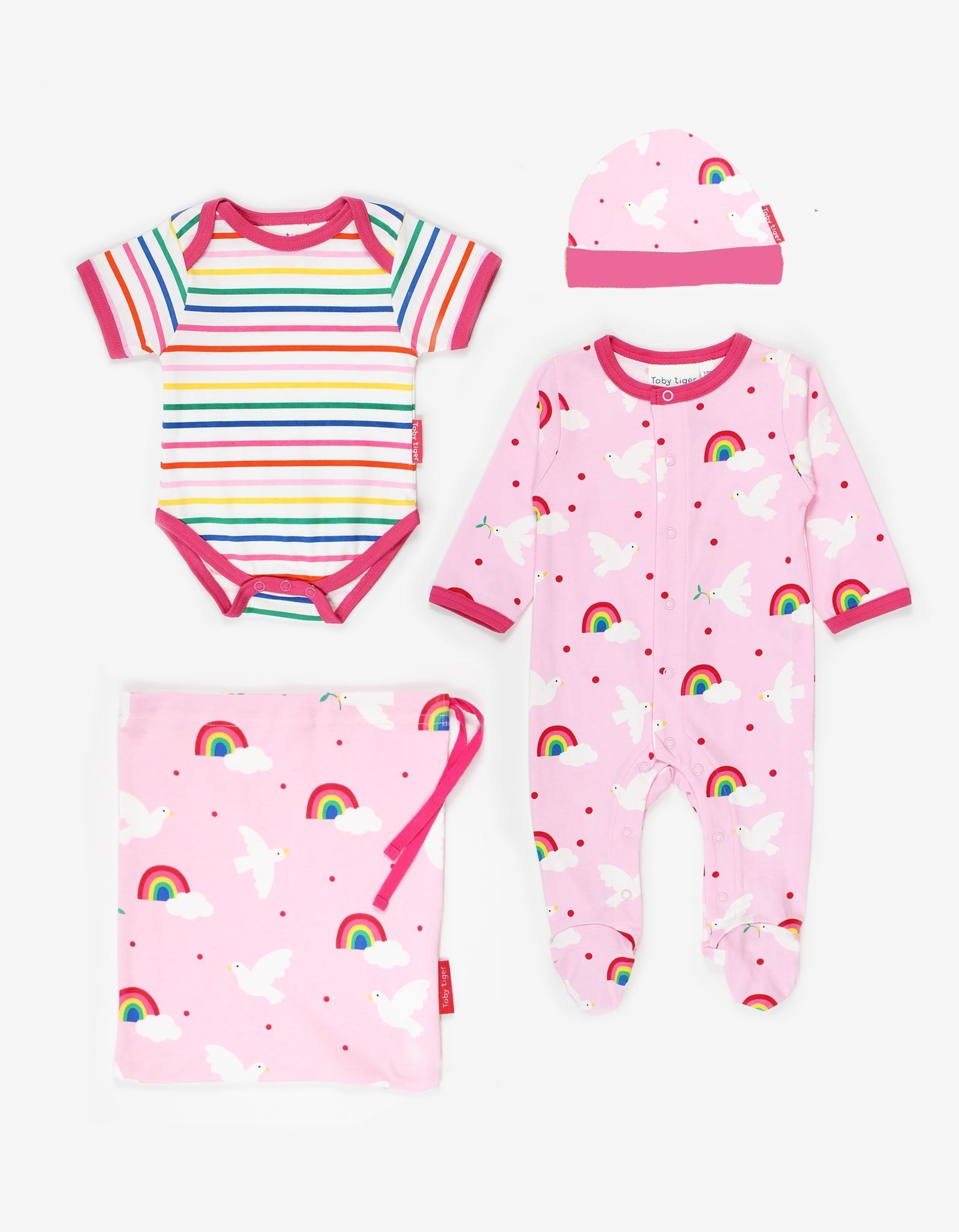 Toby Tiger Organic Baby Gift Set - Dove Print - Baby&More