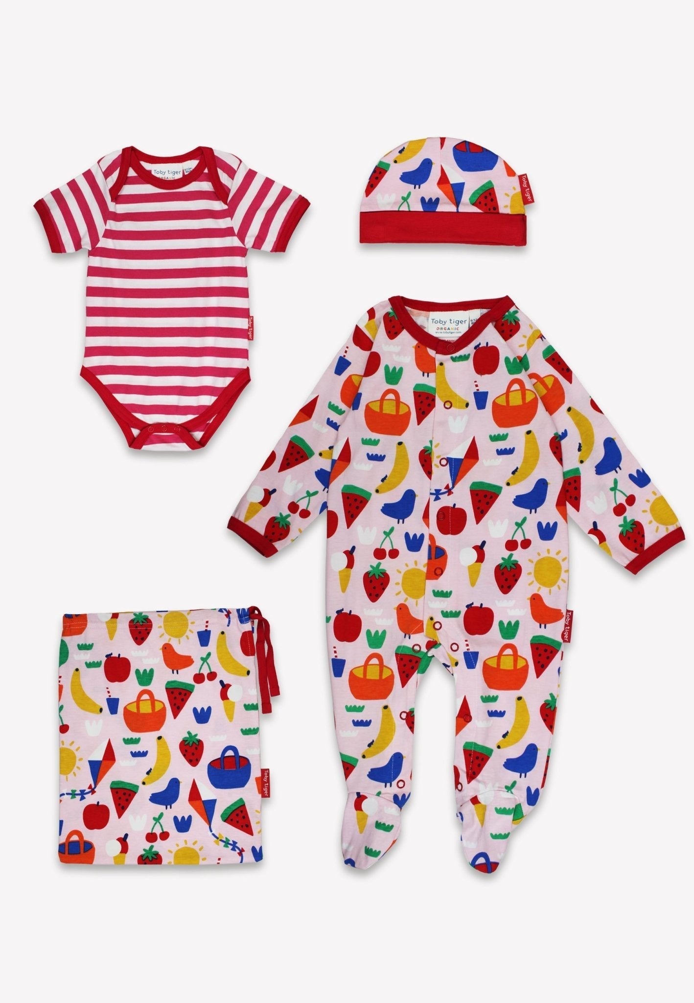 Toby Tiger Organic Baby Gift Set - Picnic Print - Baby&More