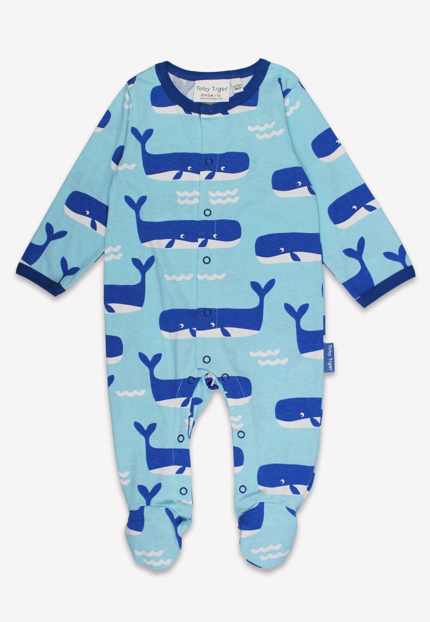 Toby Tiger Organic Baby Gift Set - Whale Waves Print - Baby&More