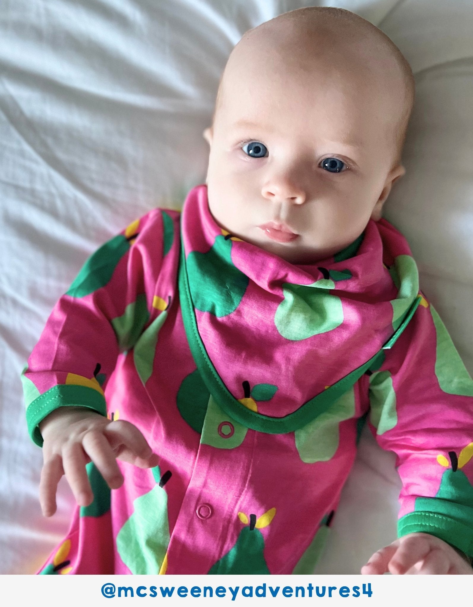 Toby Tiger Organic Babygrow - Pear Print - Baby&More