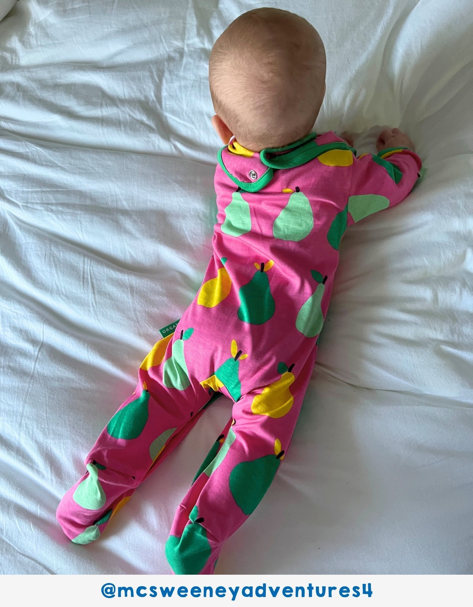 Toby Tiger Organic Babygrow - Pear Print - Baby&More