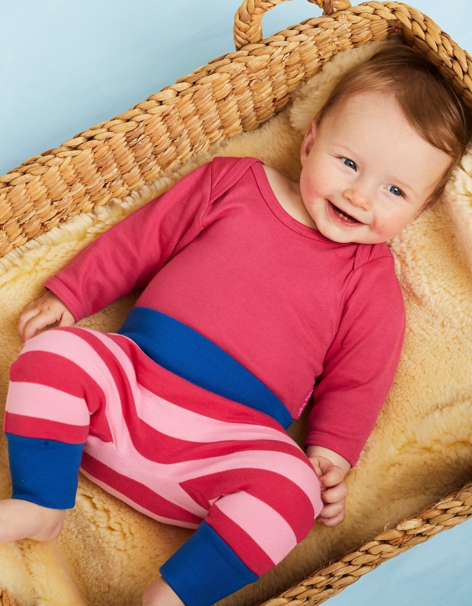 Toby Tiger Organic Basic Long-Sleeved Baby Bodysuit - Pink - Baby&More