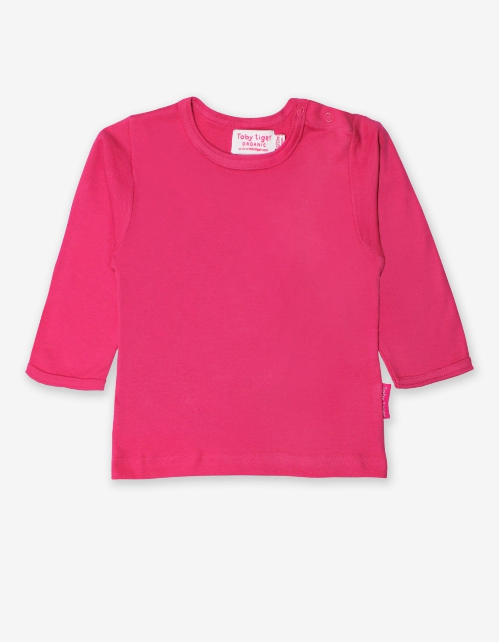 Toby Tiger Organic Basic Long - Sleeved T-Shirt - Pink - Baby&More