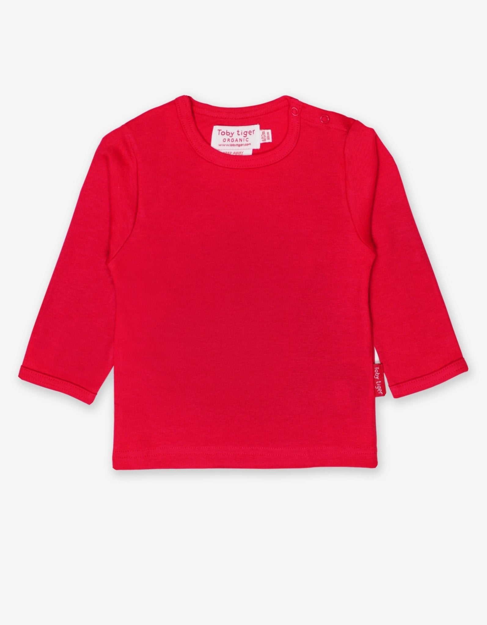 Toby Tiger Organic Basic Long - Sleeved T-Shirt - Red - Baby&More