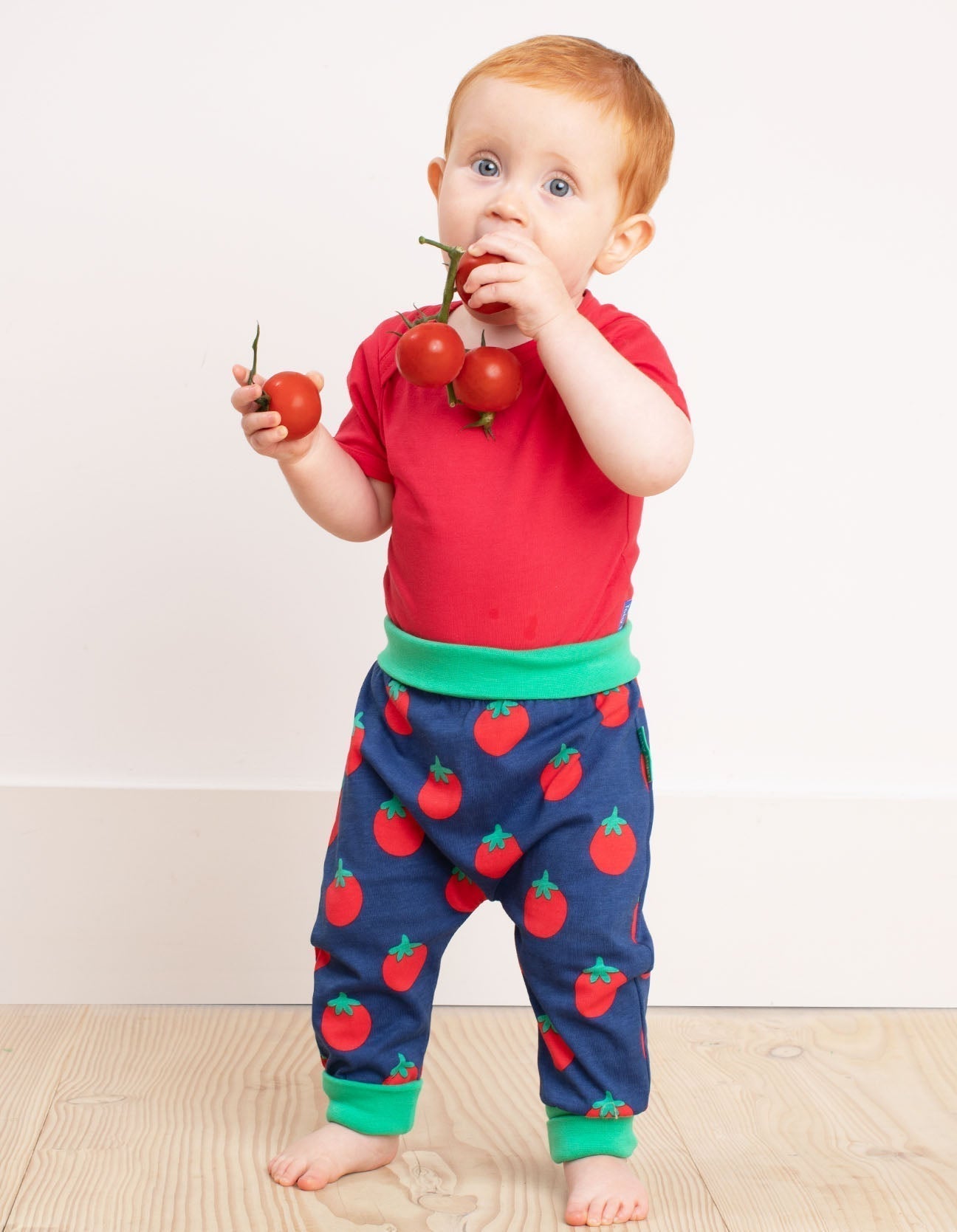 Toby Tiger Organic Basic Short-Sleeved Baby Bodysuit - Red - Baby&More