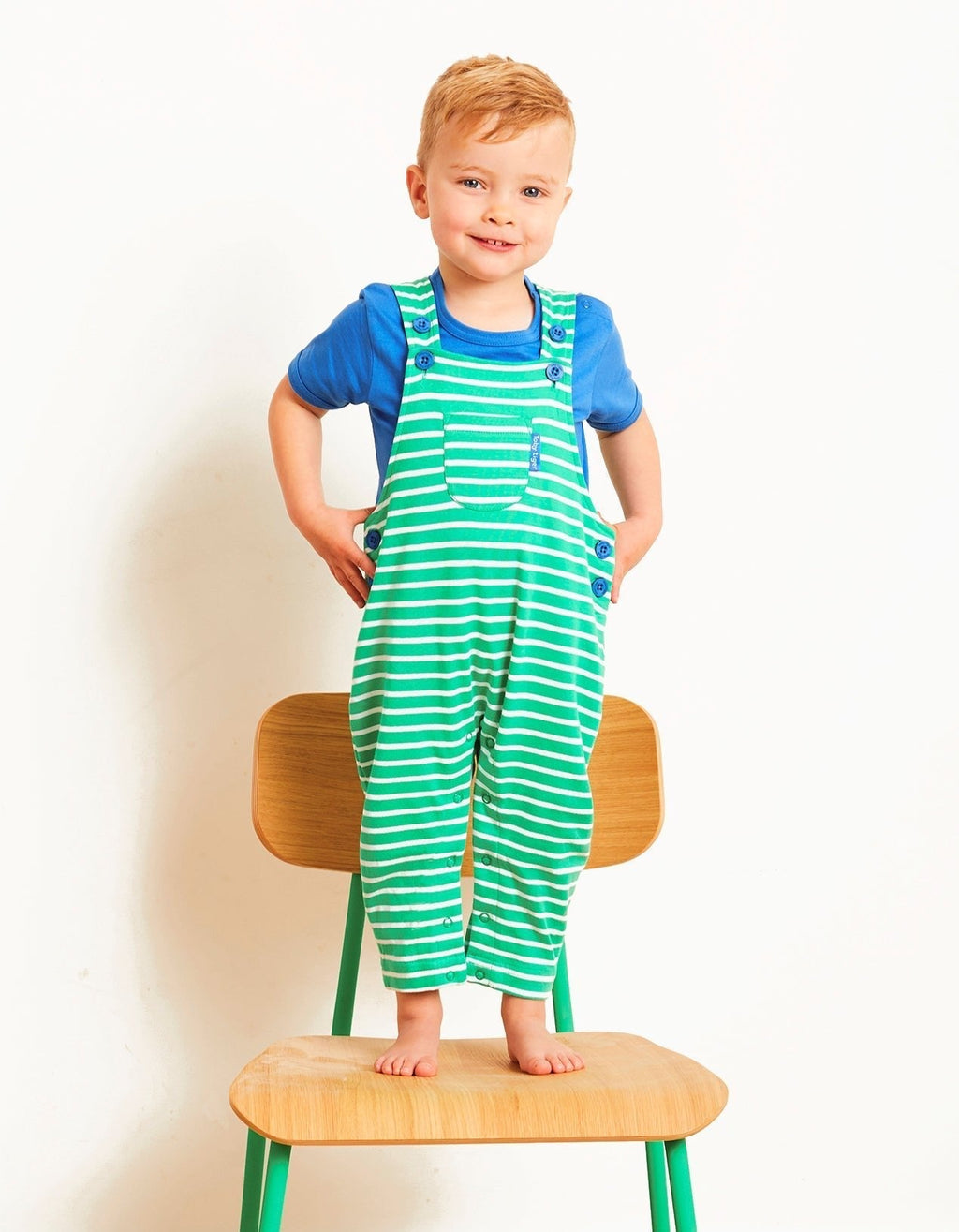 Toby Tiger Organic Basic Short - Sleeved T-Shirt - Blue - Baby&More
