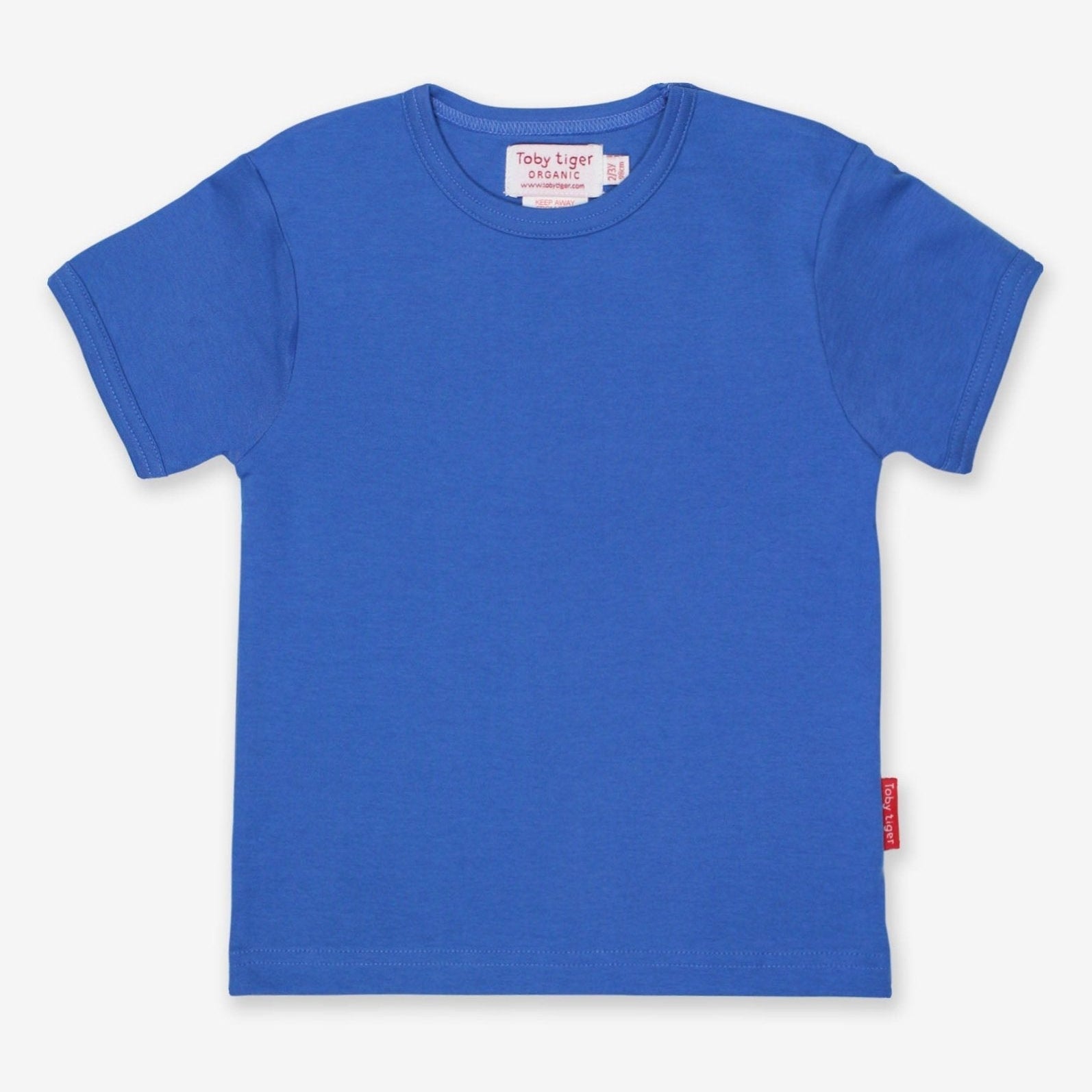 Toby Tiger Organic Basic Short - Sleeved T-Shirt - Blue - Baby&More