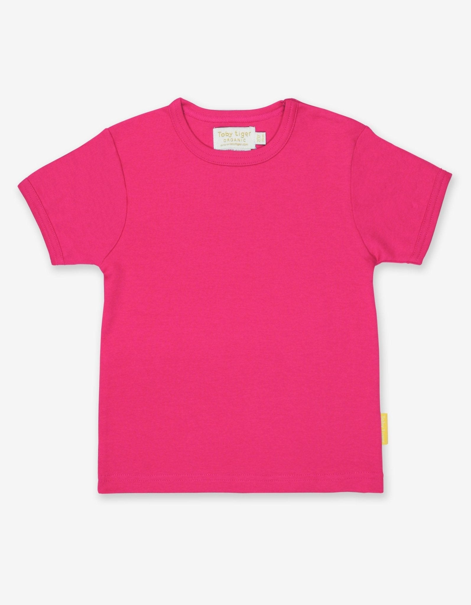 Toby Tiger Organic Basic Short - Sleeved T-Shirt - Pink - Baby&More