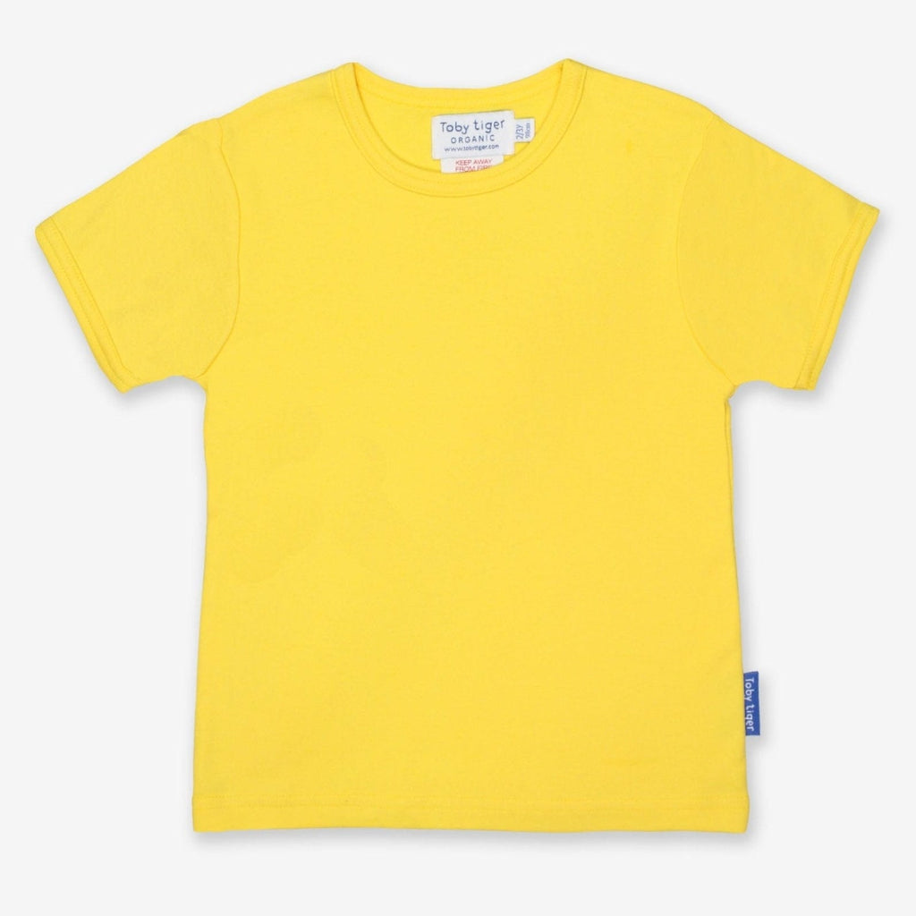 Toby Tiger Organic Basic Short - Sleeved T-Shirt - Yellow - Baby&More