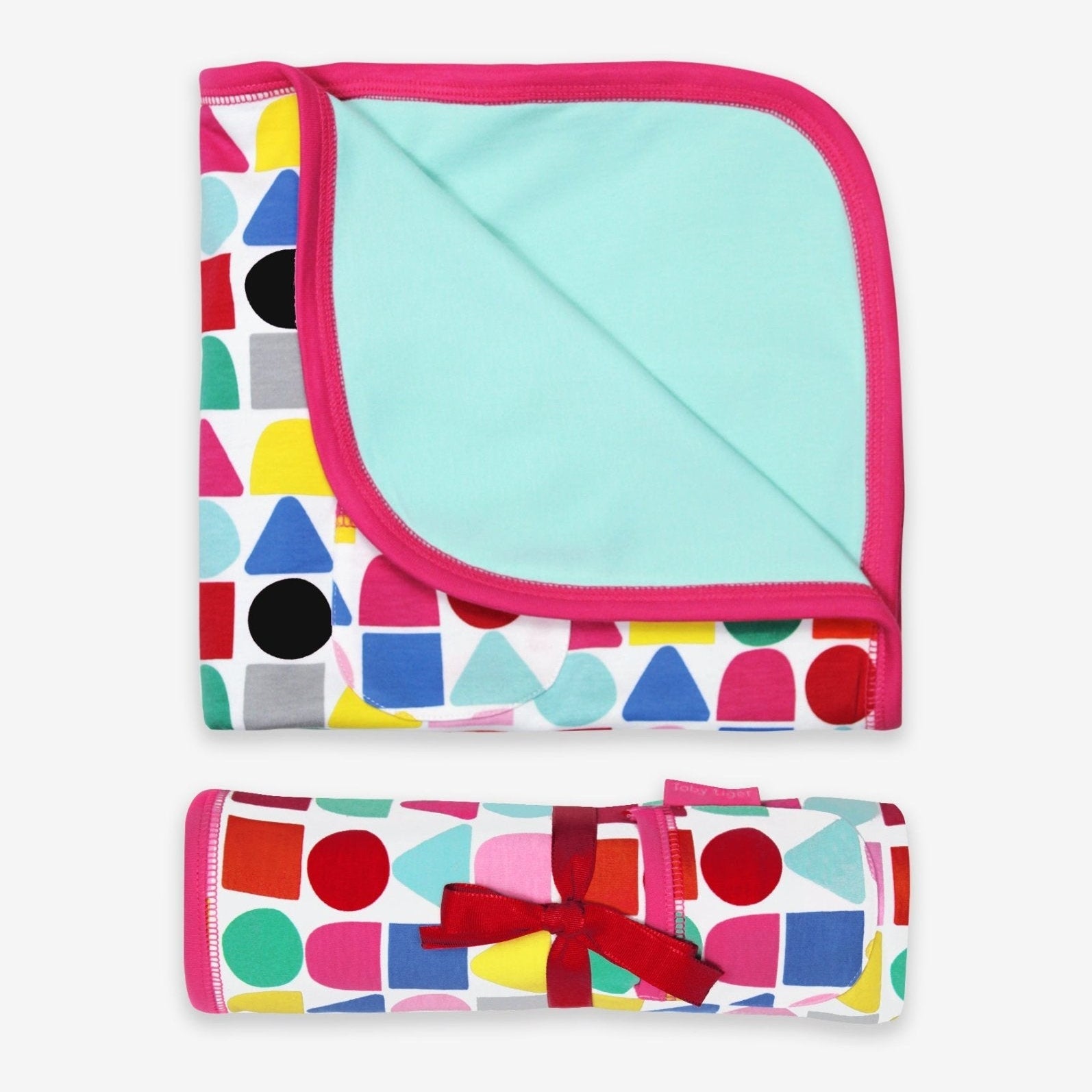 Toby Tiger Organic Blanket - Pink Building Block - Baby&More