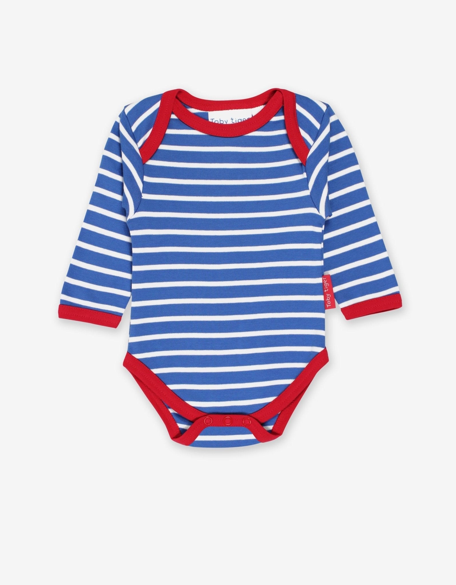 Toby Tiger Organic Bodysuit - Blue Breton - Baby&More