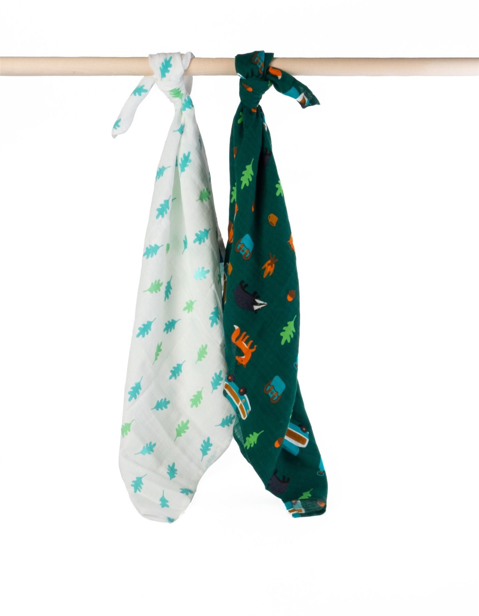 Toby Tiger Organic Campervan Print Muslin - 2 Pack - Baby&More