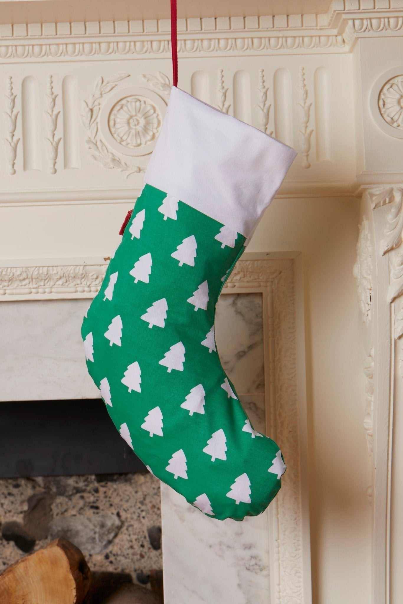 Toby Tiger Organic Christmas Stocking - Green Tree - Baby&More