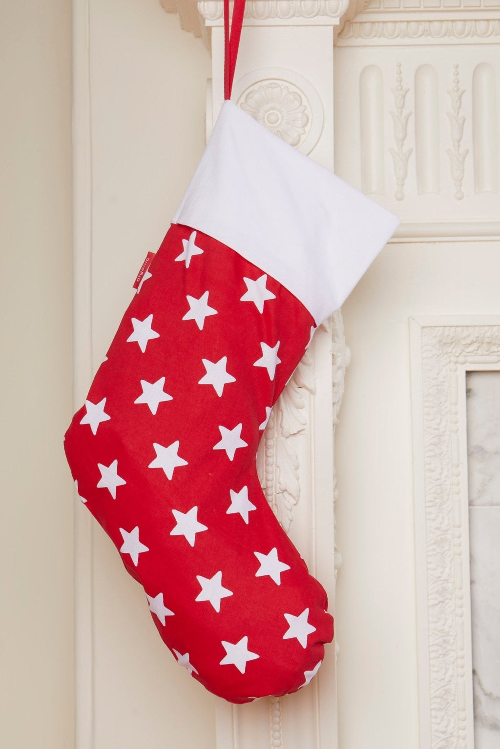 Toby Tiger Organic Christmas Stocking - Red Star - Baby&More