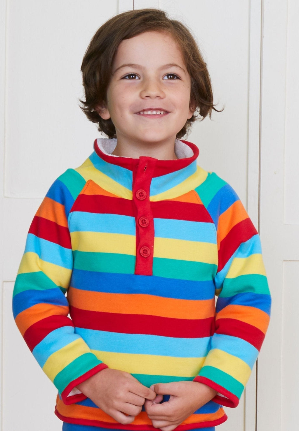 Toby Tiger Organic Cosy Fleece Sweatshirt - Multi Stripe - Baby&More