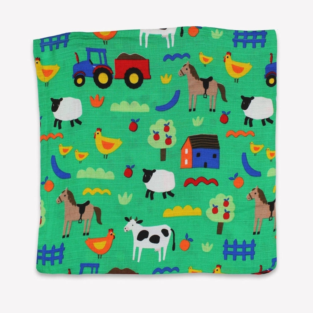 Toby Tiger Organic Hillside Print Muslin - 2 Pack - Baby&More