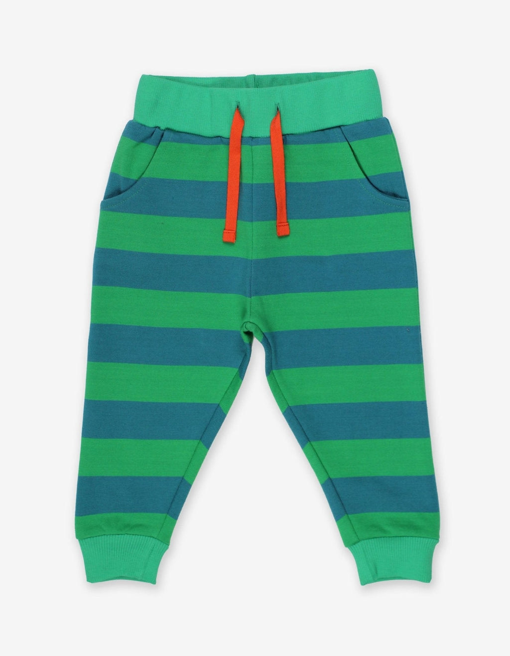 Toby Tiger Organic Joggers - Green Striped - Baby&More