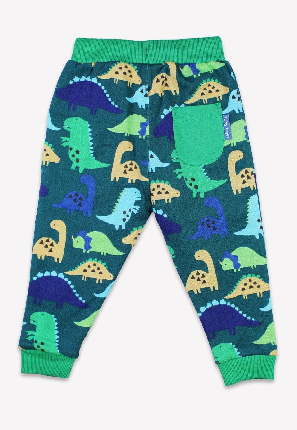 Toby Tiger Organic Joggers - Tonal Dinosaur Print - Baby&More