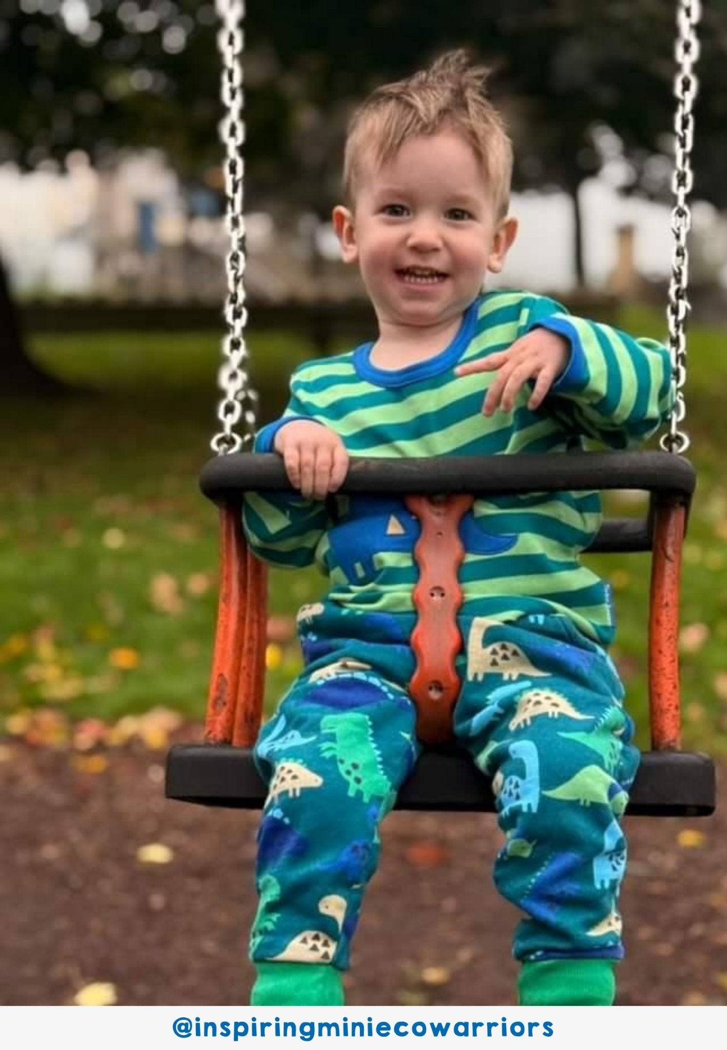 Toby Tiger Organic Joggers - Tonal Dinosaur Print - Baby&More