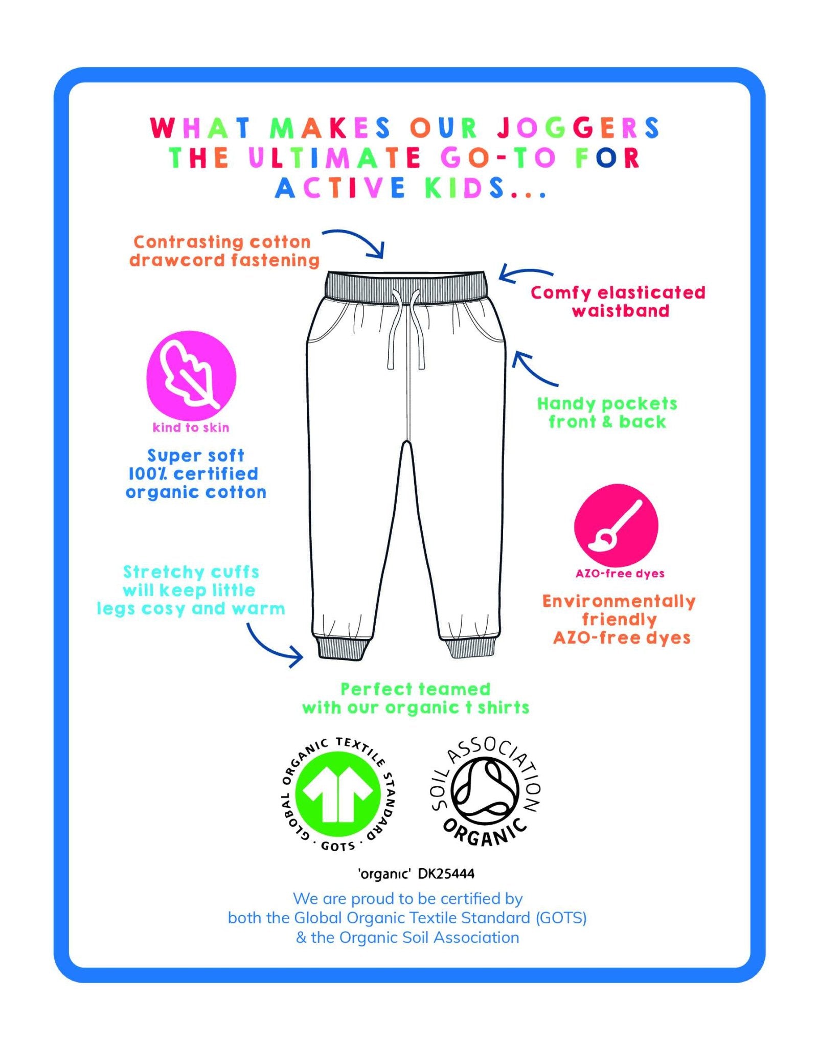 Toby Tiger Organic Joggers - Transport Print - Baby&More