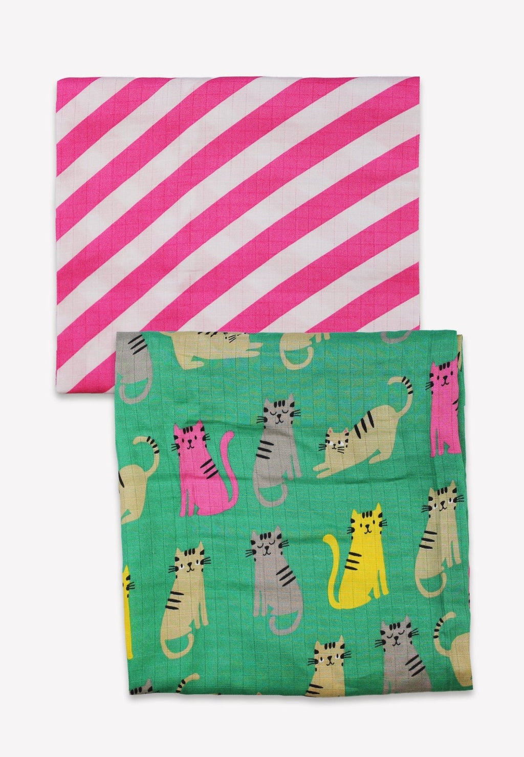 Toby Tiger Organic Kitten Print Muslin - 2 Pack - Baby&More